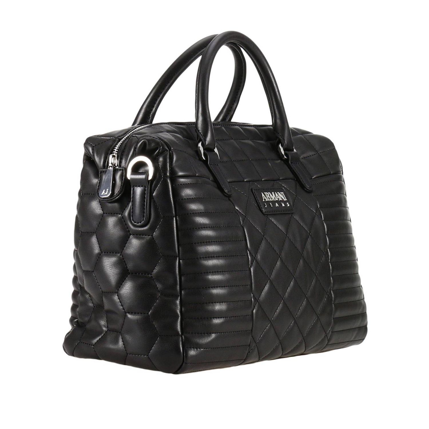 Armani Jeans Outlet: Bauletto in pelle sintetica matelassé con tracolla  removibile - Nero | Borsa A Mano Armani Jeans 922269 7A792 GIGLIO.COM