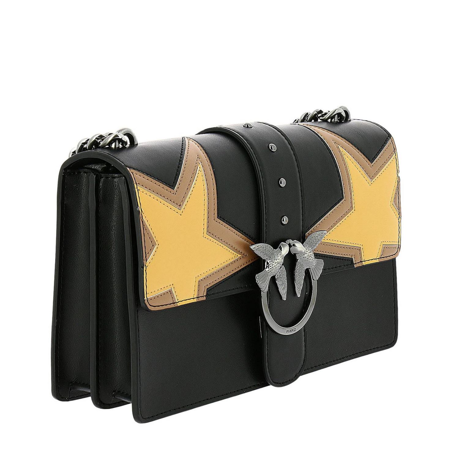 Pinko Outlet: Shoulder bag women | Crossbody Bags Pinko Women Black |  Crossbody Bags Pinko 1P210W-Y3Y4 LOVE STARS GIGLIO.COM