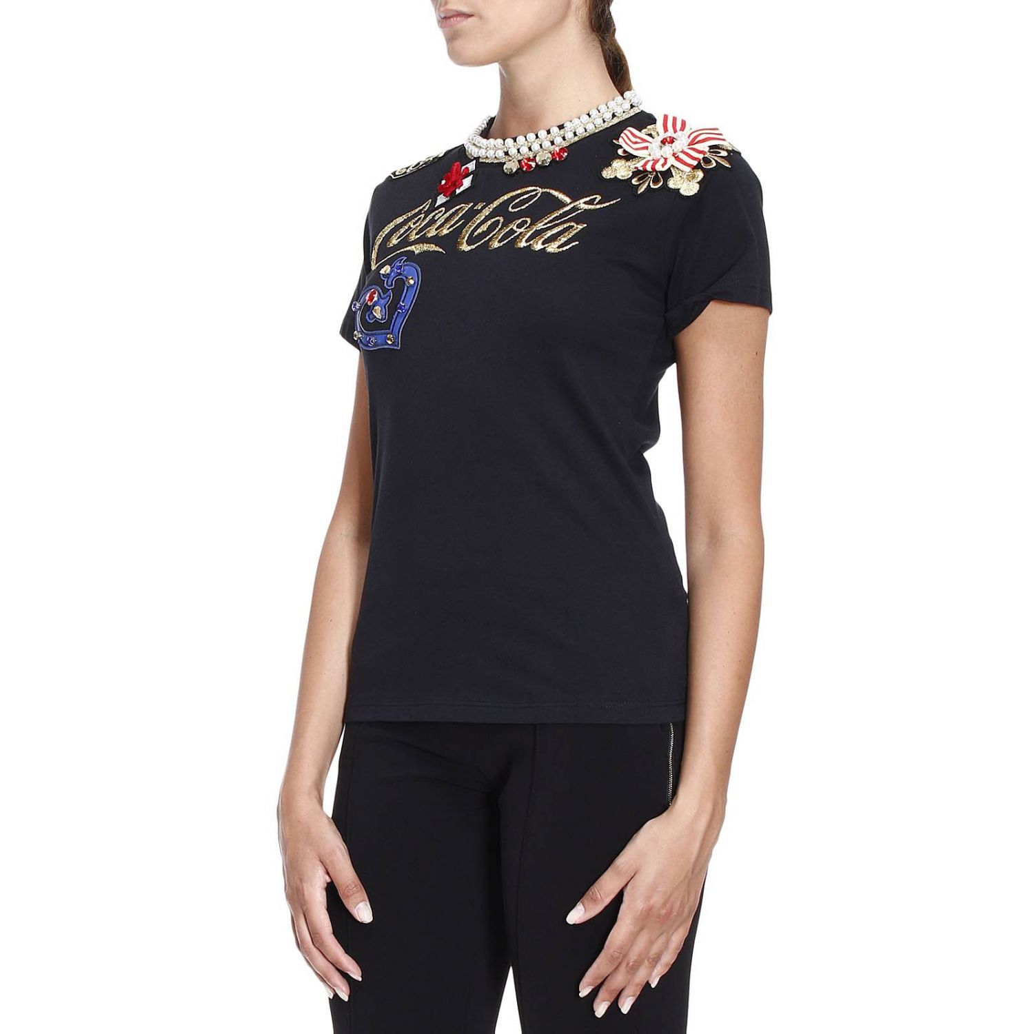T-Shirt Pinko 1N11R3-6011 STRASS GIGLIO.COM