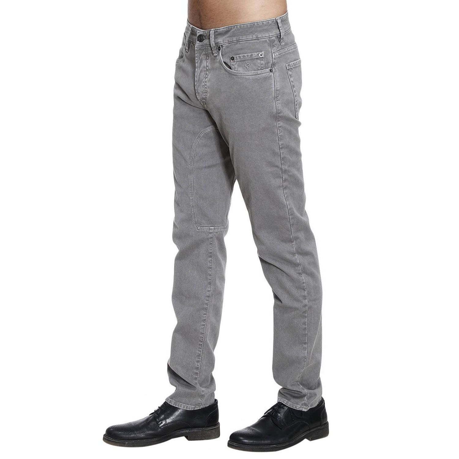 Siviglia Outlet: Pantalone Heritage regular fit in cotone stretch  armaturato con toppe | Pantalone Siviglia Uomo Grigio | Pantalone Siviglia  21E2 S021 GIGLIO.COM