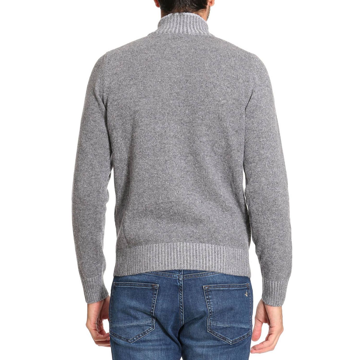 Brooksfield Outlet: Sweater men | Cardigan Brooksfield Men Grey ...