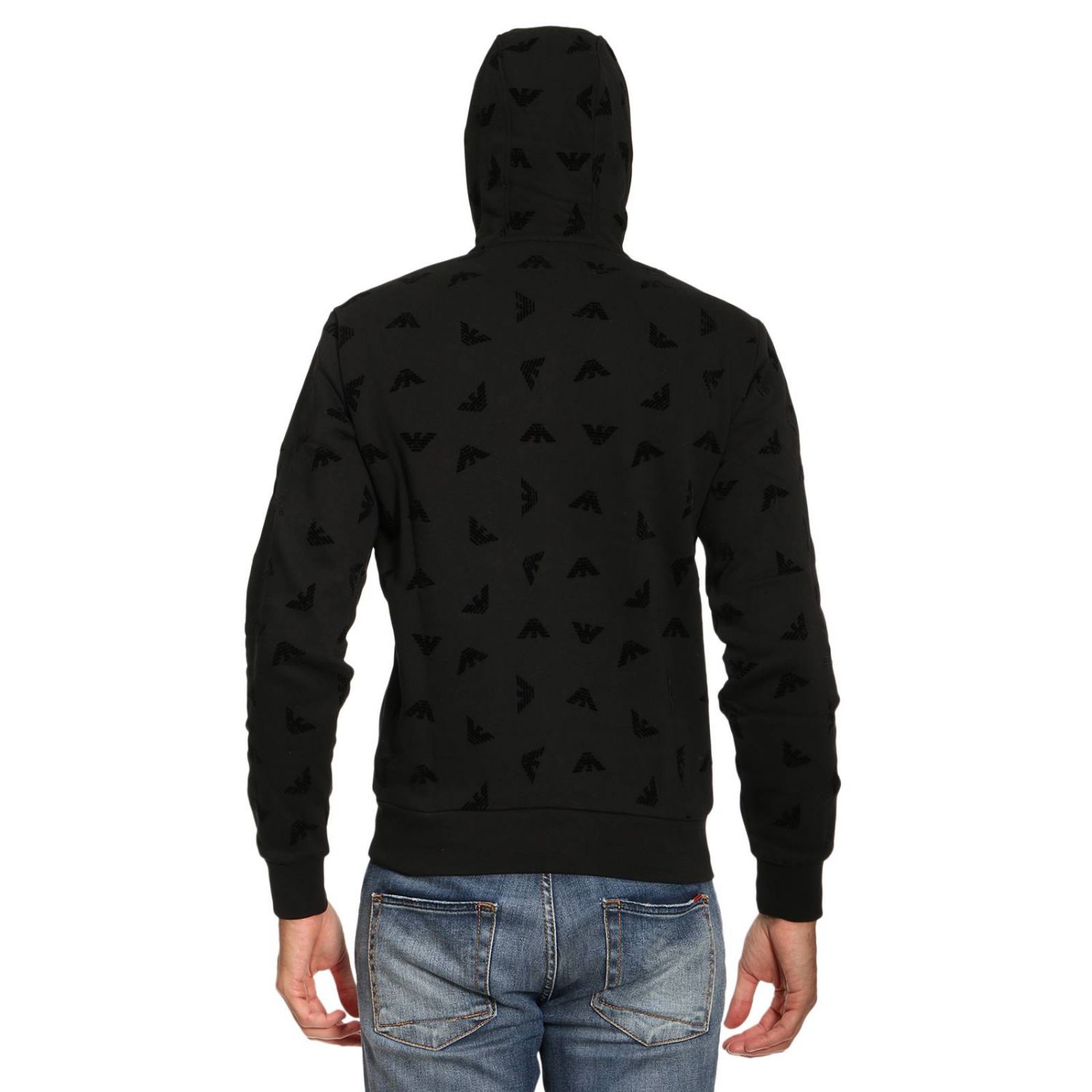 armani jeans black hoodie