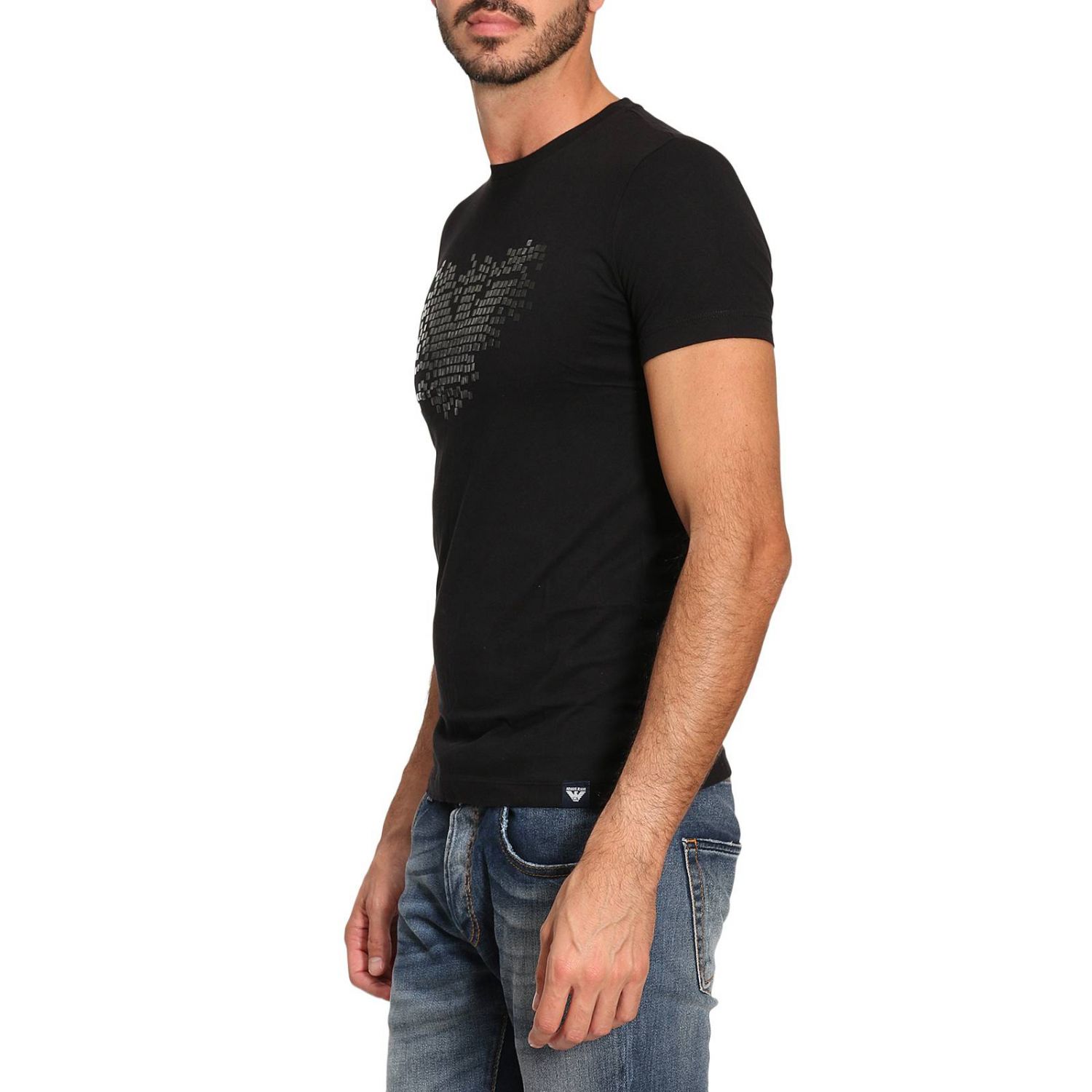 armani jeans black shirt