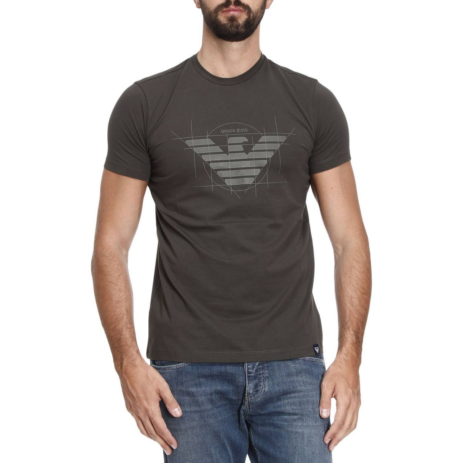 Armani Jeans Outlet: T-shirt men - Military | T-Shirt Armani Jeans 6Y6T12  6J0AZ GIGLIO.COM