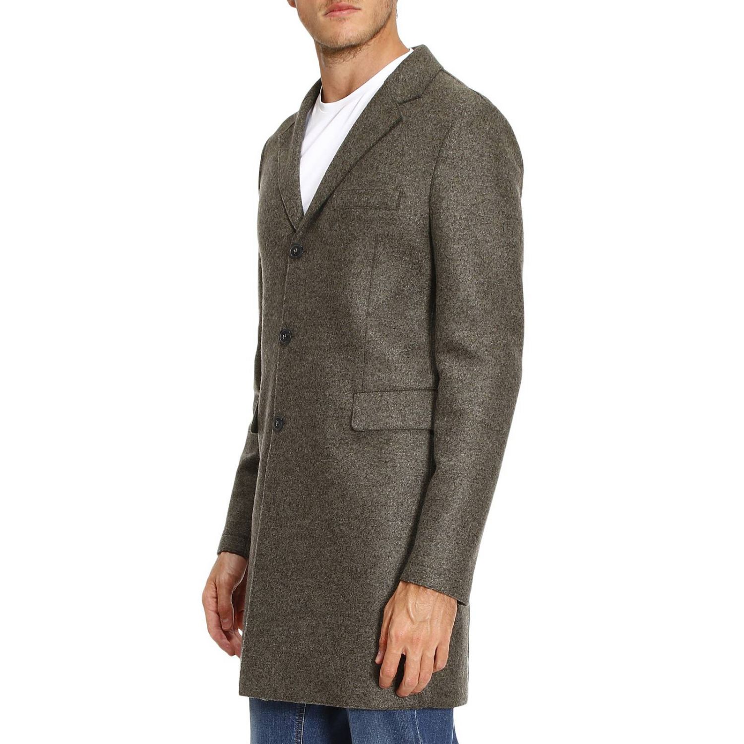 Emporio Armani Outlet: Coat men - Grey | Coat Emporio Armani Z1L620 ...