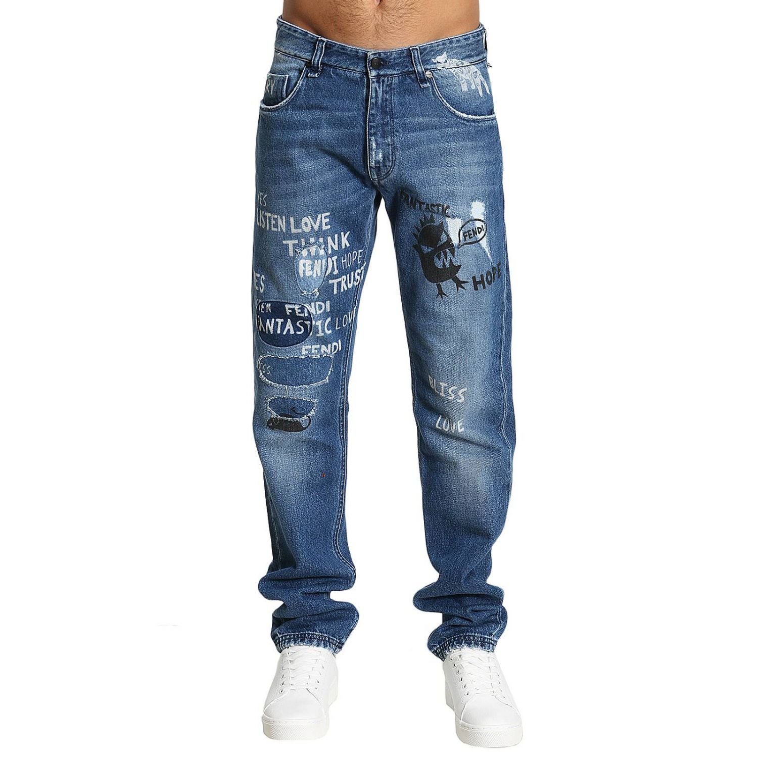 Fendi Outlet: Jeans | Jeans Fendi Men Washed | Jeans Fendi A07D