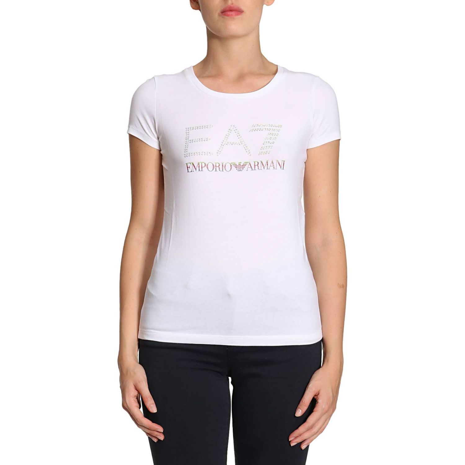 Ea7 Outlet: T-shirt women - White | T-Shirt Ea7 6YTT27 TJ12Z GIGLIO.COM