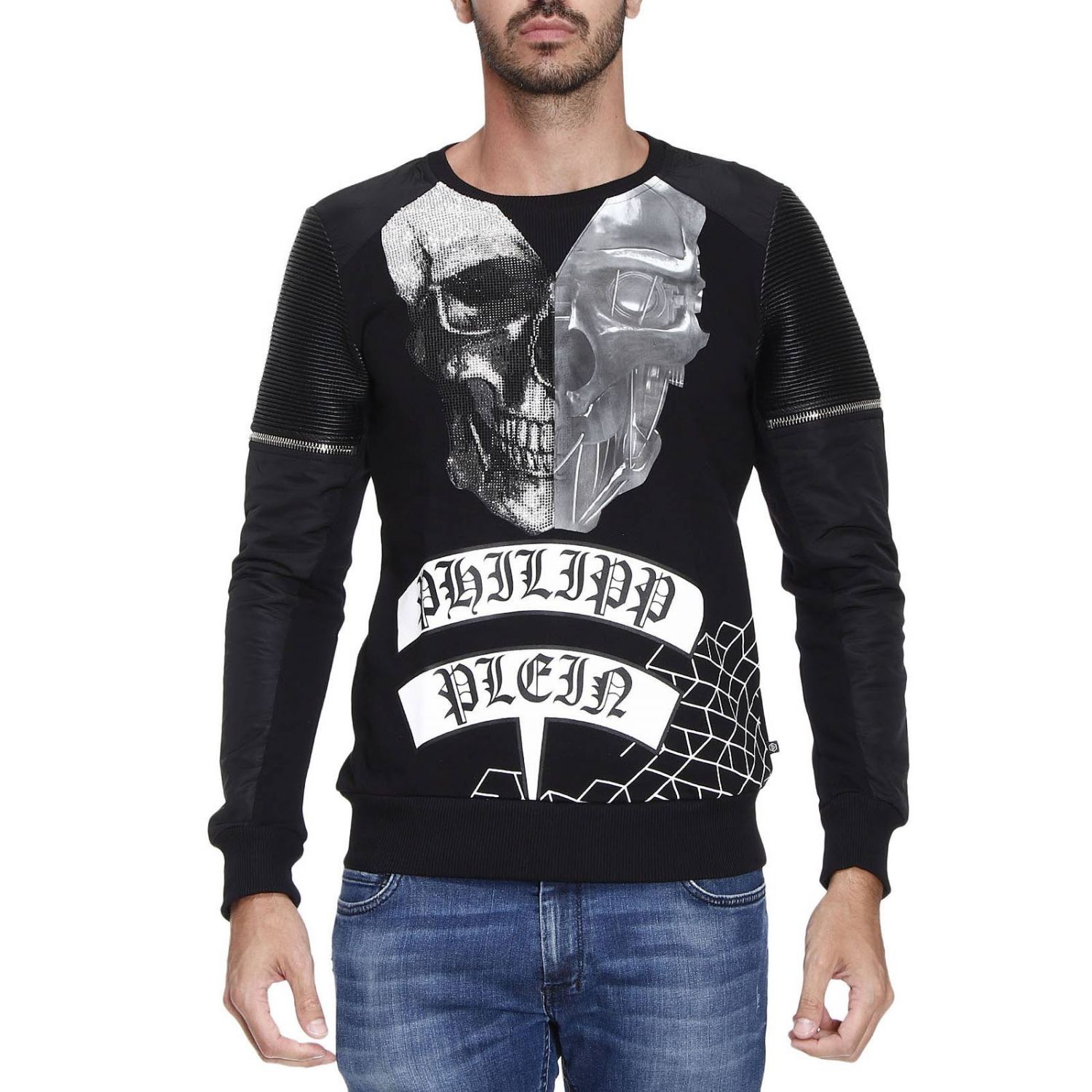 Philipp Plein Outlet: Sweater men | Sweatshirt Philipp Plein Men Black ...