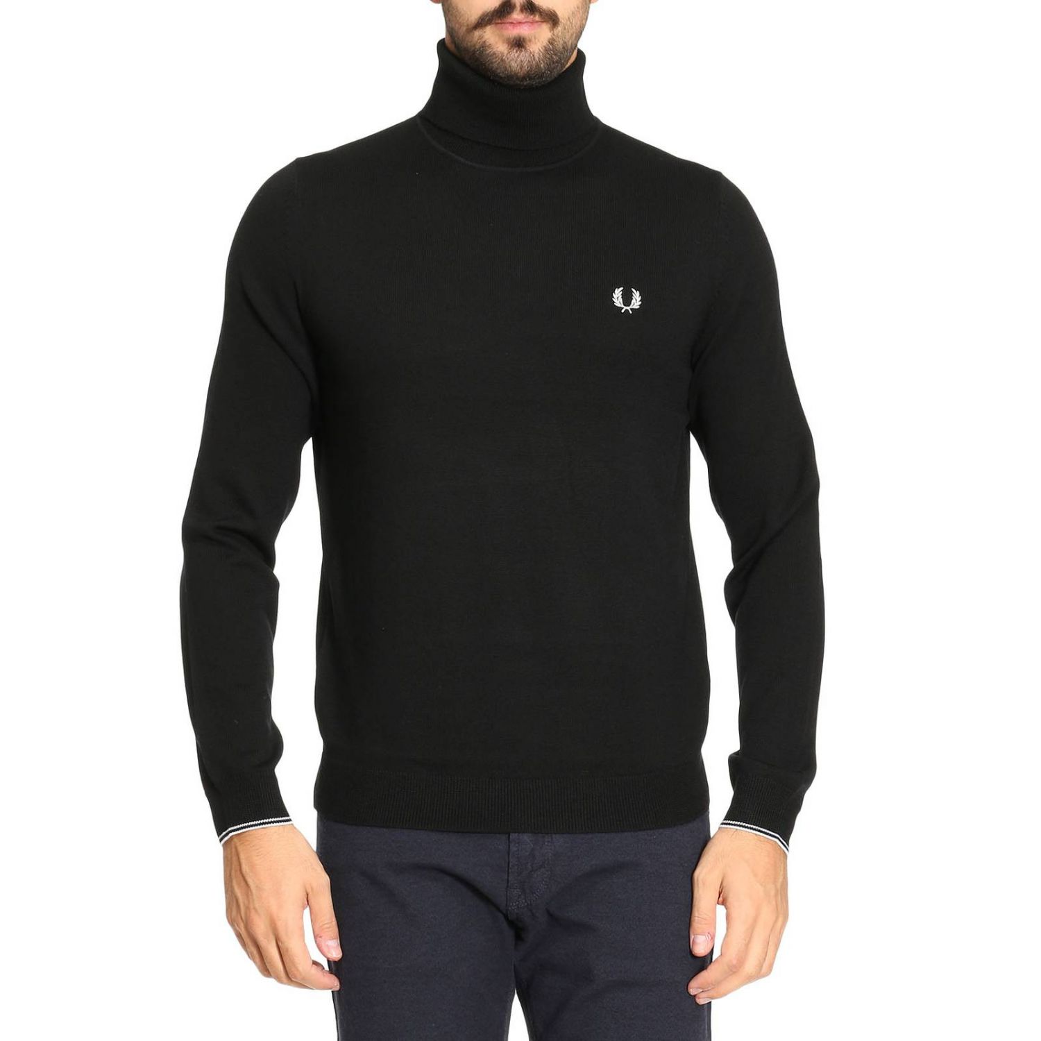 fred perry black sweater