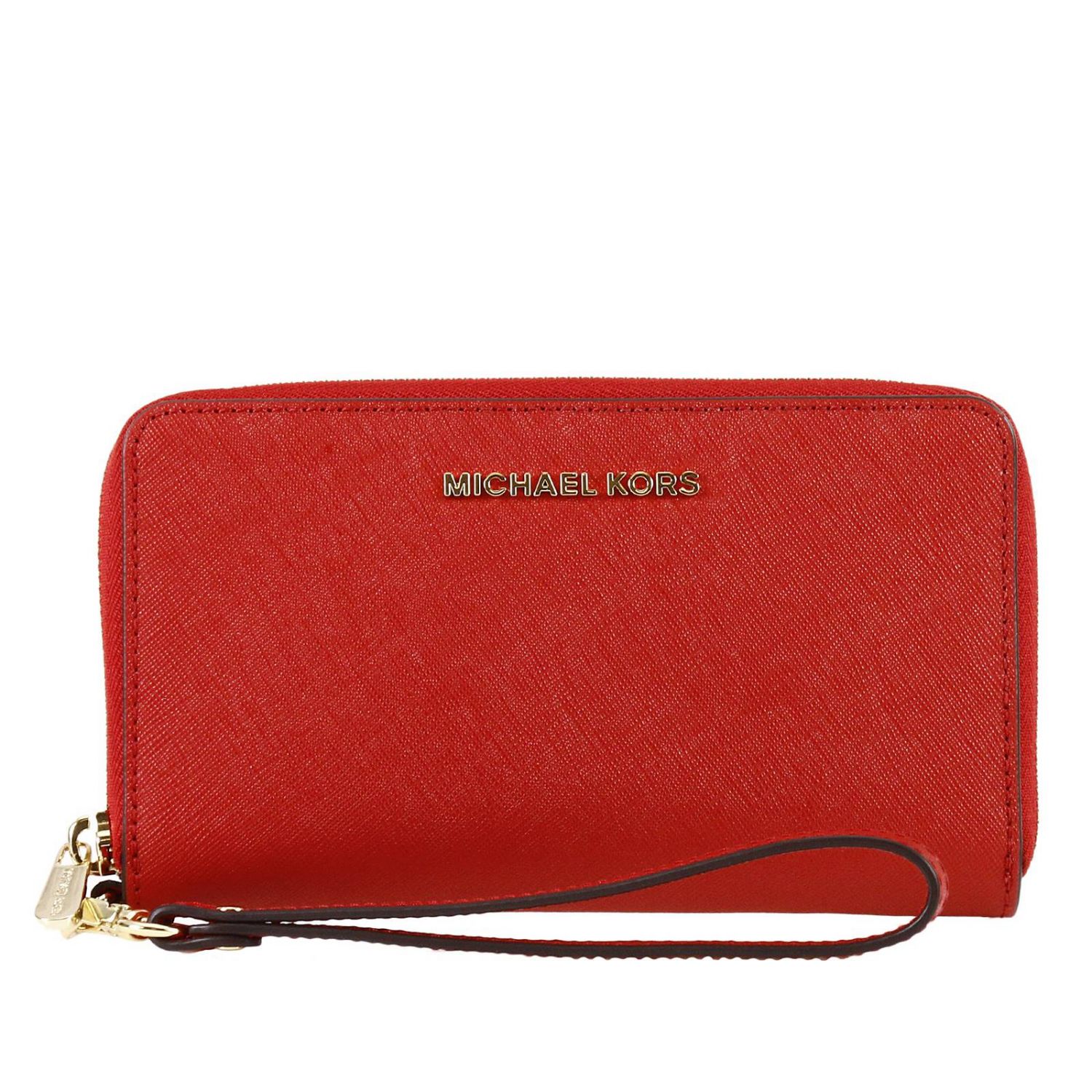 Michael Michael Kors Outlet: Portafoglio Jet Set Travel large con cell  phone pocket e linguetta da polso removibile - Rosso | Portafoglio Michael  Michael Kors 32H4GTVE9L JET SET TRAVEL GIGLIO.COM