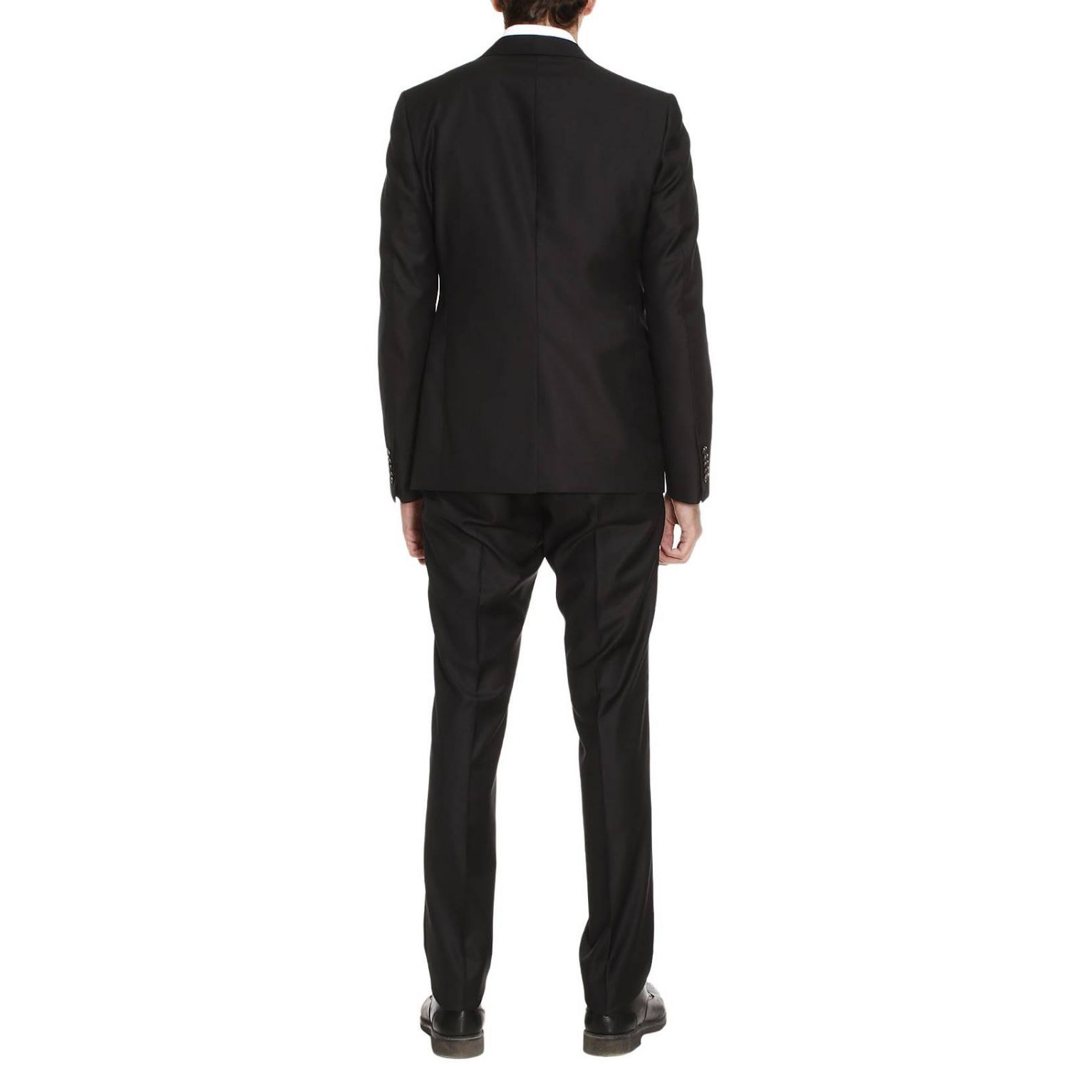 GUCCI Twobutton Monaco suit in stretch wool with 19 bottom Suit Gucci Men Black Suit Gucci