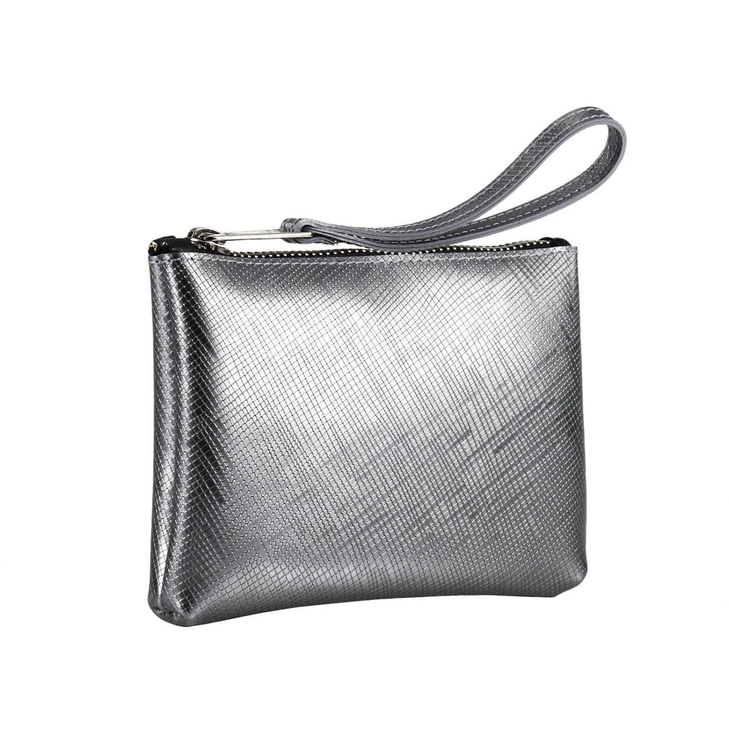 POCHETTE GUM BY GIANNI CHIARINI 4042SATIN ARGENTO | DESIDERIO COLLECTION