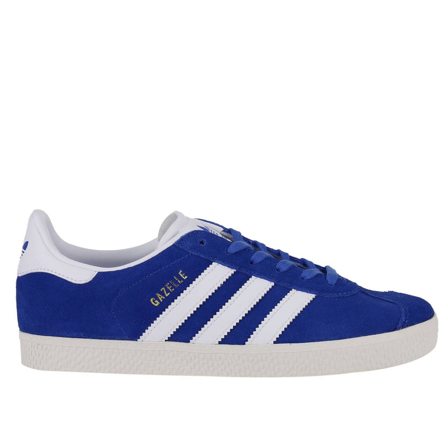 Adidas Originals Outlet: Sneaker Gazelle J Originals scamosciate con suola  in gomma naturale - Azzurro | Scarpe Adidas Originals BB2501 GIGLIO.COM