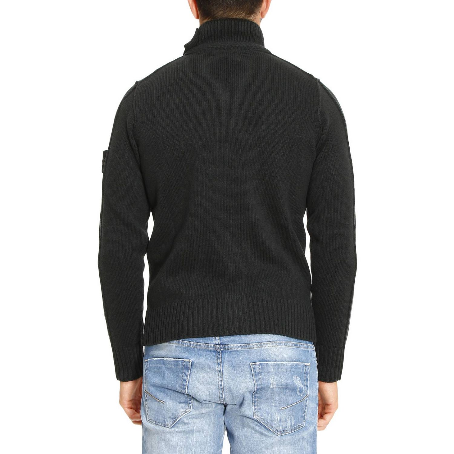 Stone Island Outlet Sweater men Cardigan Stone Island Men Moss Green Cardigan Stone Island