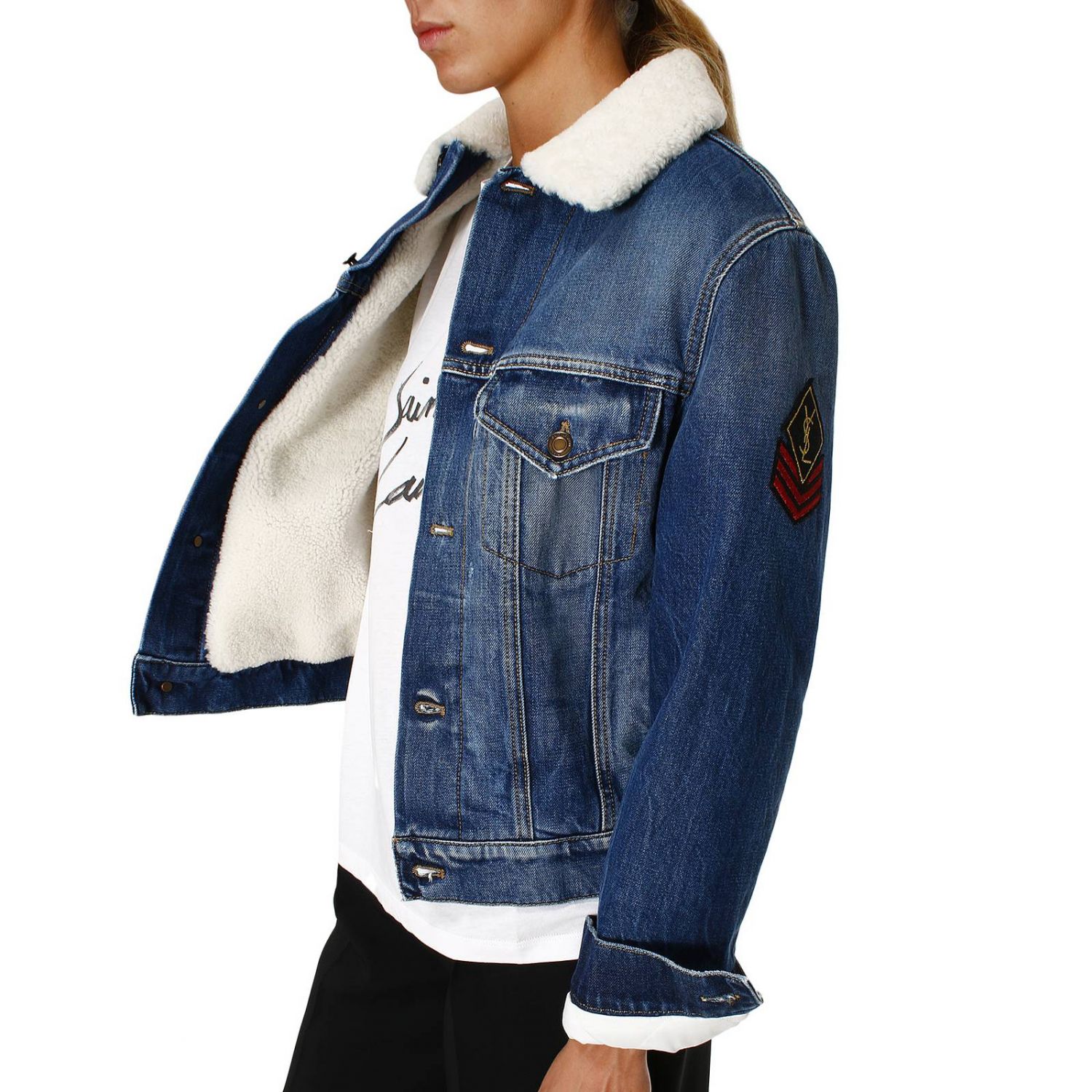 giubbotto jeans montone