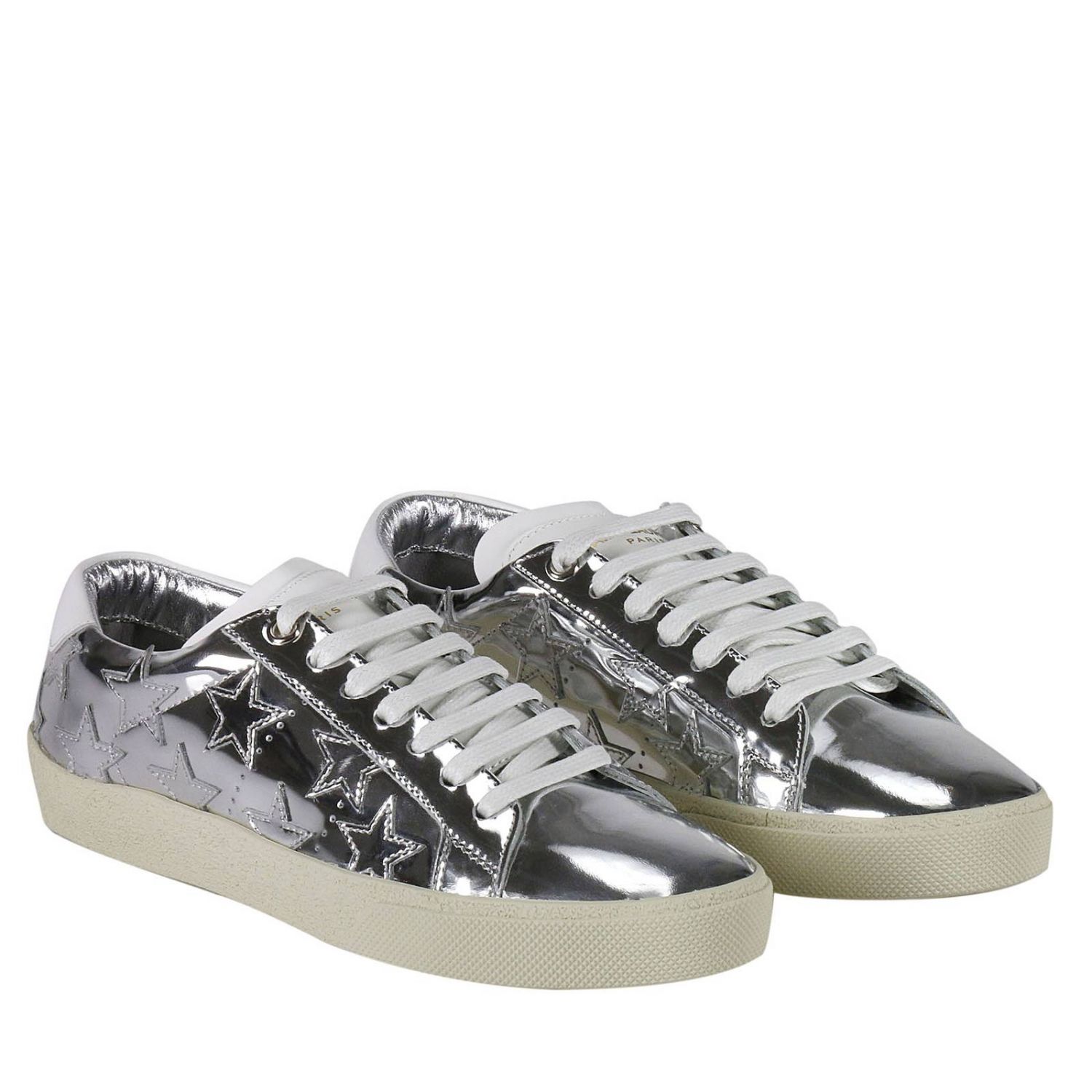 saint laurent shoes silver