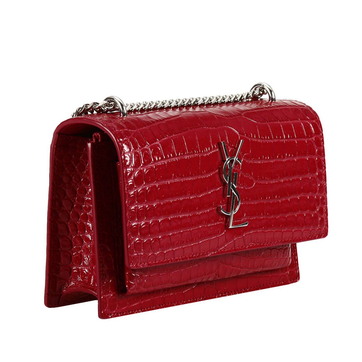 YSL Jamie Medium in pelle rossa patchwork | Le Chic