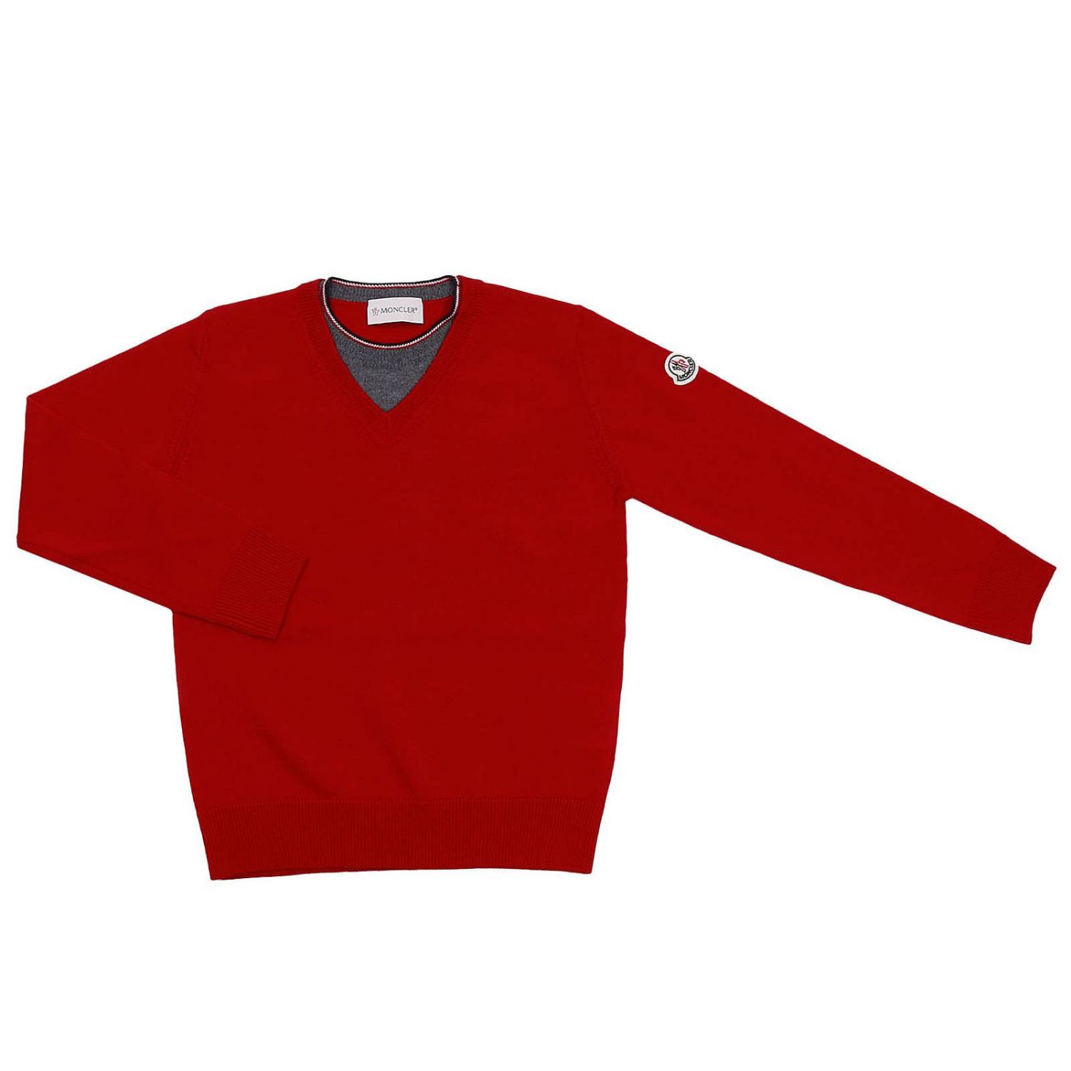 red moncler jumper