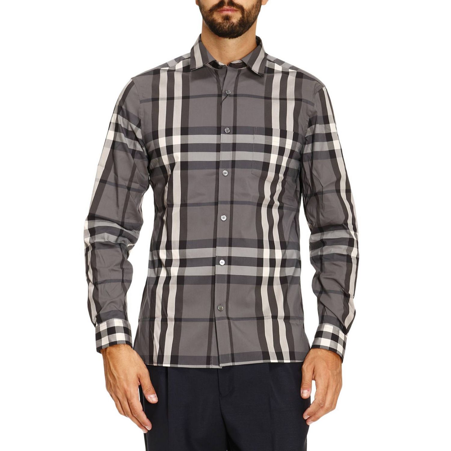 burberry shirt charcoal