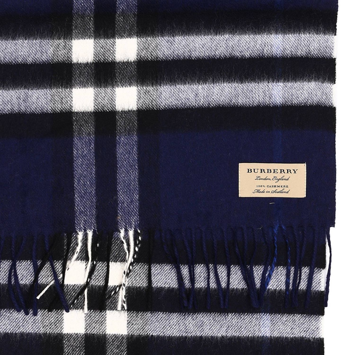 Burberry Outlet: Scarf men | Scarf Burberry Men Blue | Scarf Burberry ...