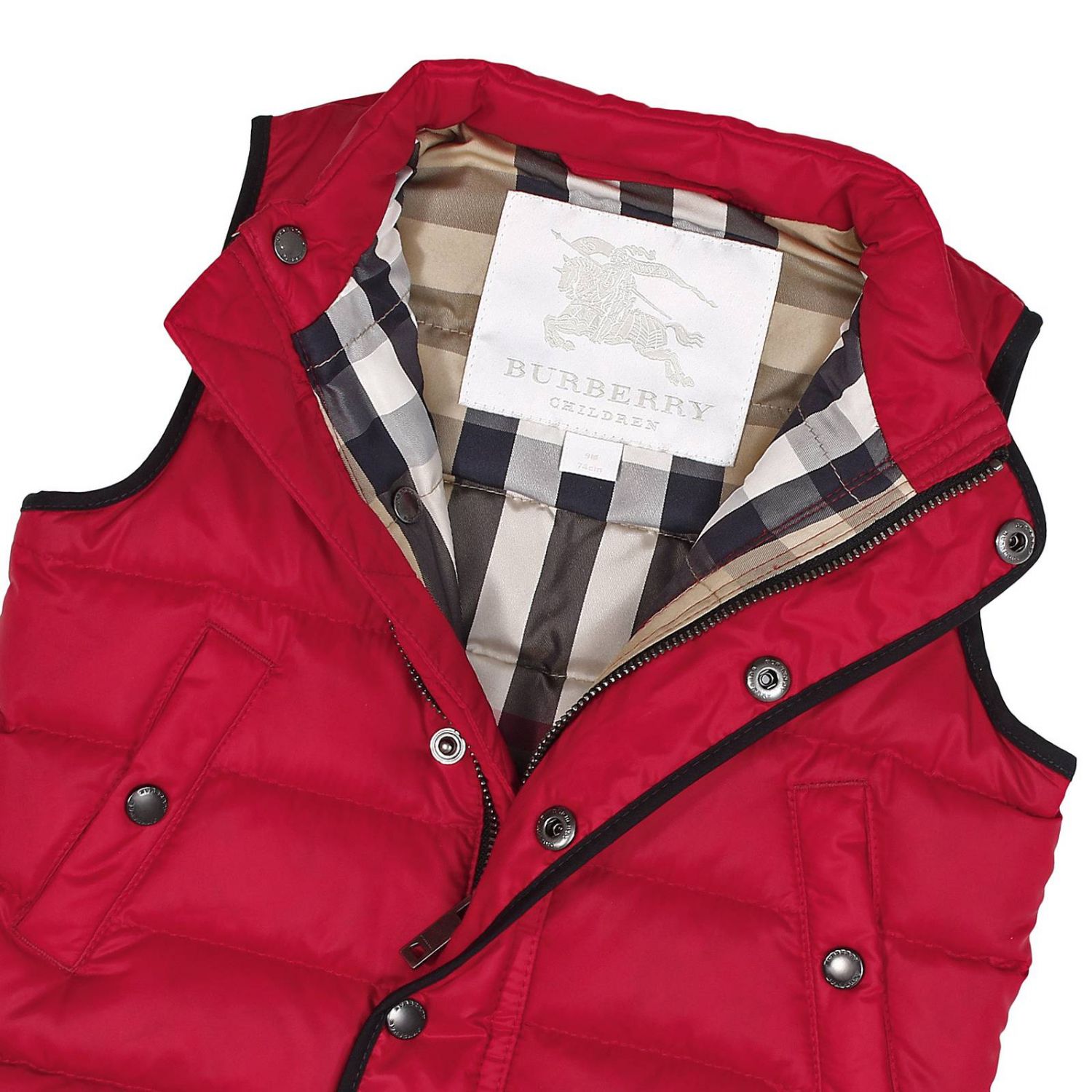 burberry vest kids red