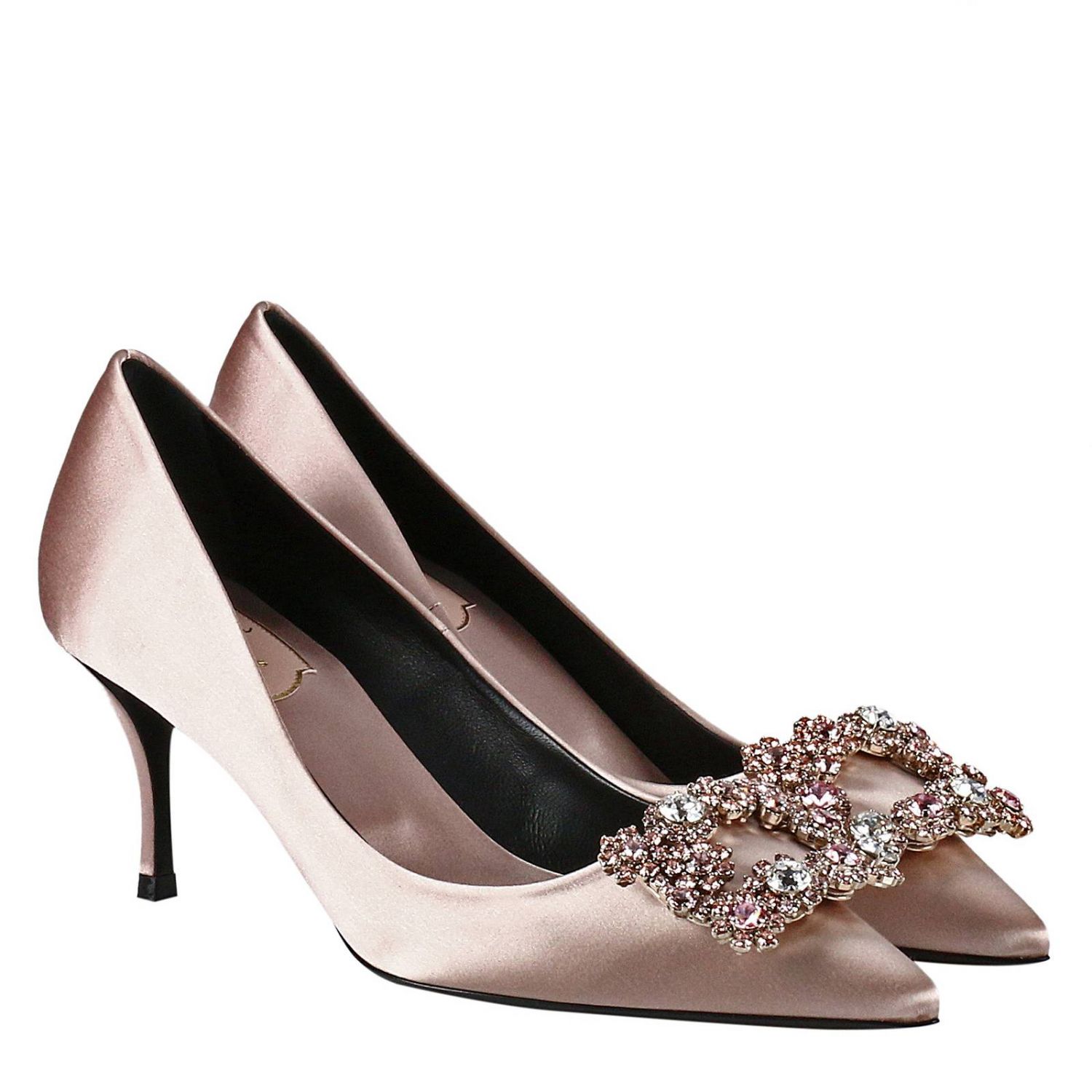roger vivier flower strass flats