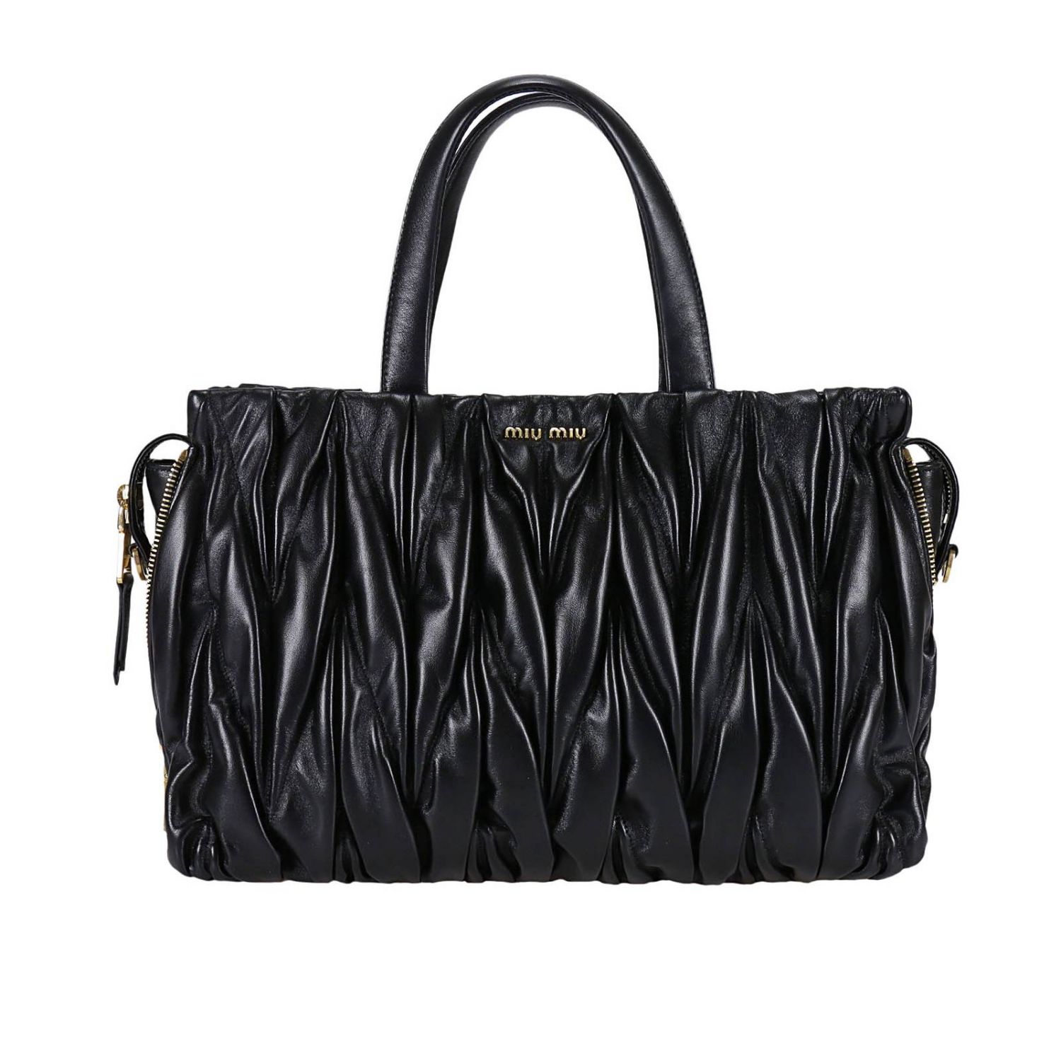 MIU MIU: Shoulder bag women - Black | Handbag Miu Miu 5BB027 N88 GIGLIO.COM