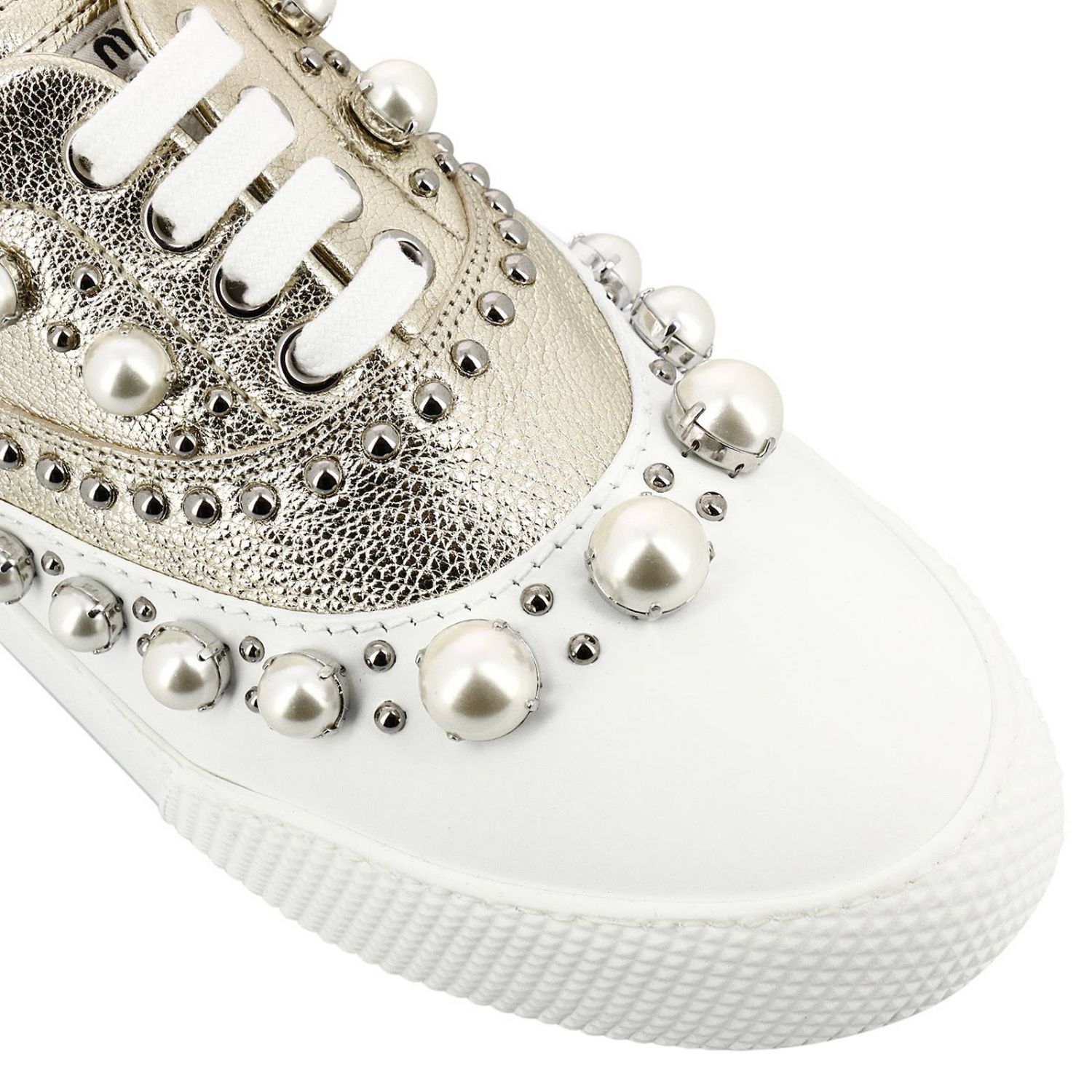 Miu Miu Outlet: Shoes women | Sneakers Miu Miu Women Gold | Sneakers ...