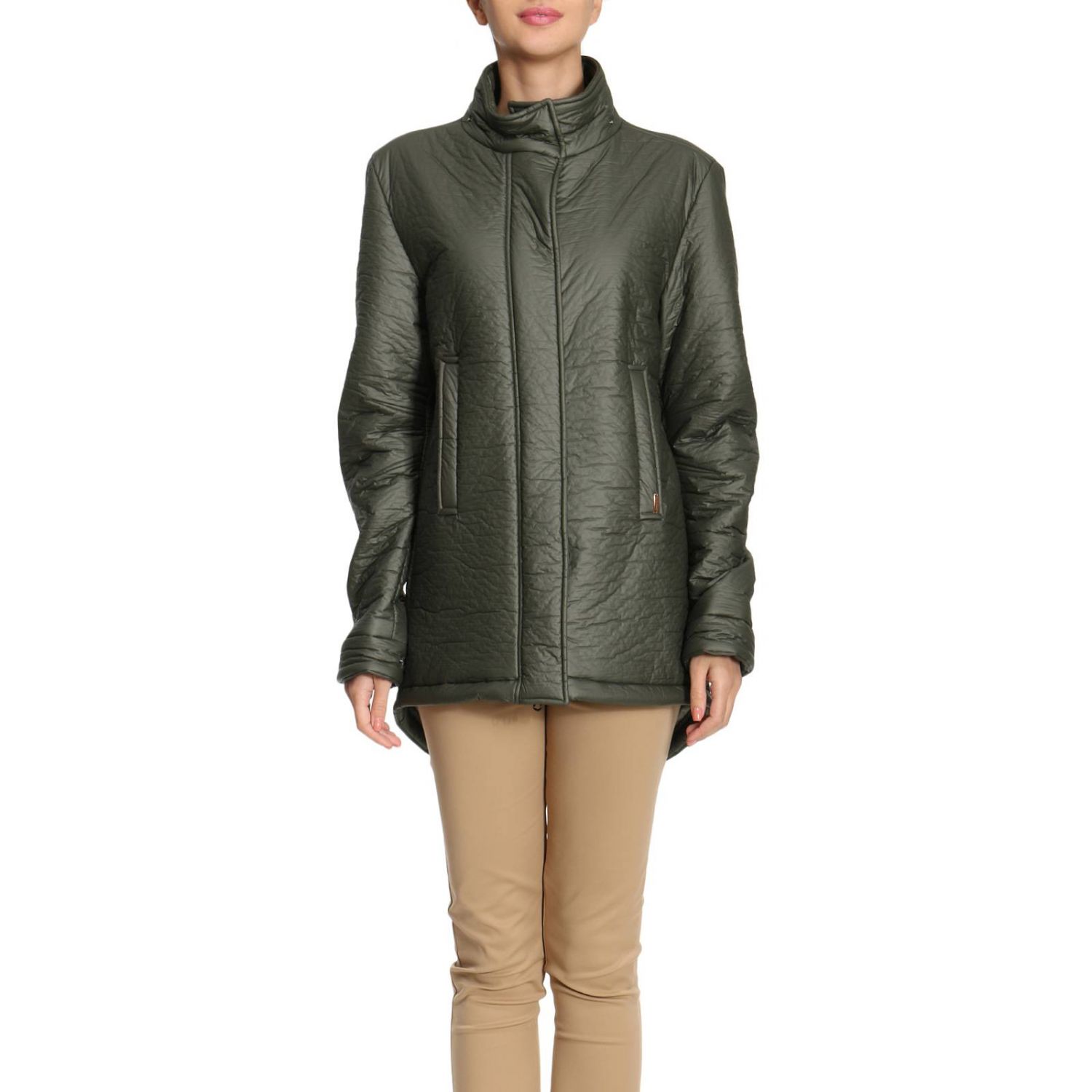 Jeckerson Outlet: Piumino parka con cappucccio pelo - Militare | Giacca  Jeckerson GI05 XT19611 GIGLIO.COM