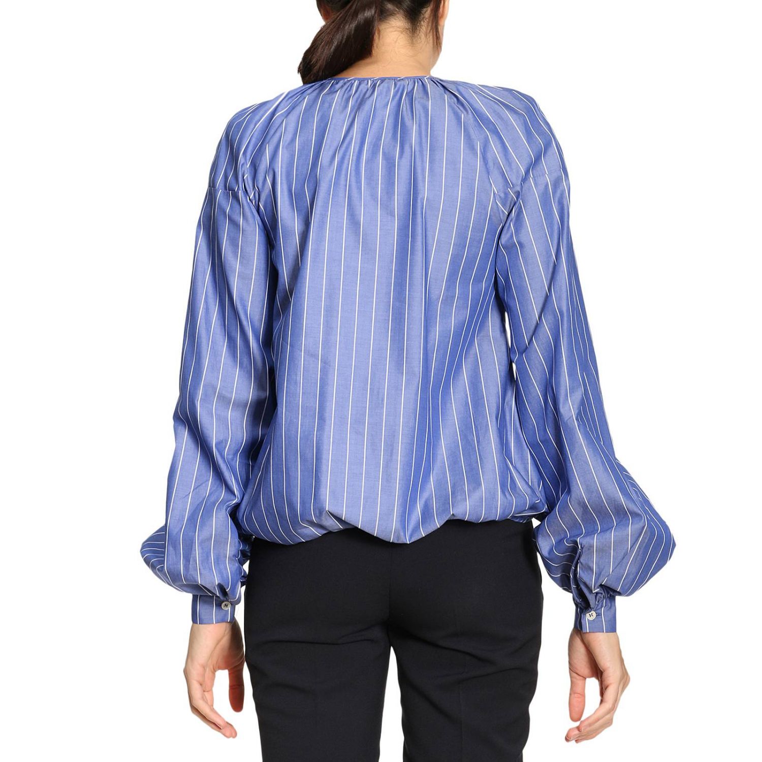 Stella Jean Outlet: Camisa mujer | Camisa Stella Jean Mujer Azul Claro |  Camisa Stella Jean JC120 T9355 GIGLIO.COM
