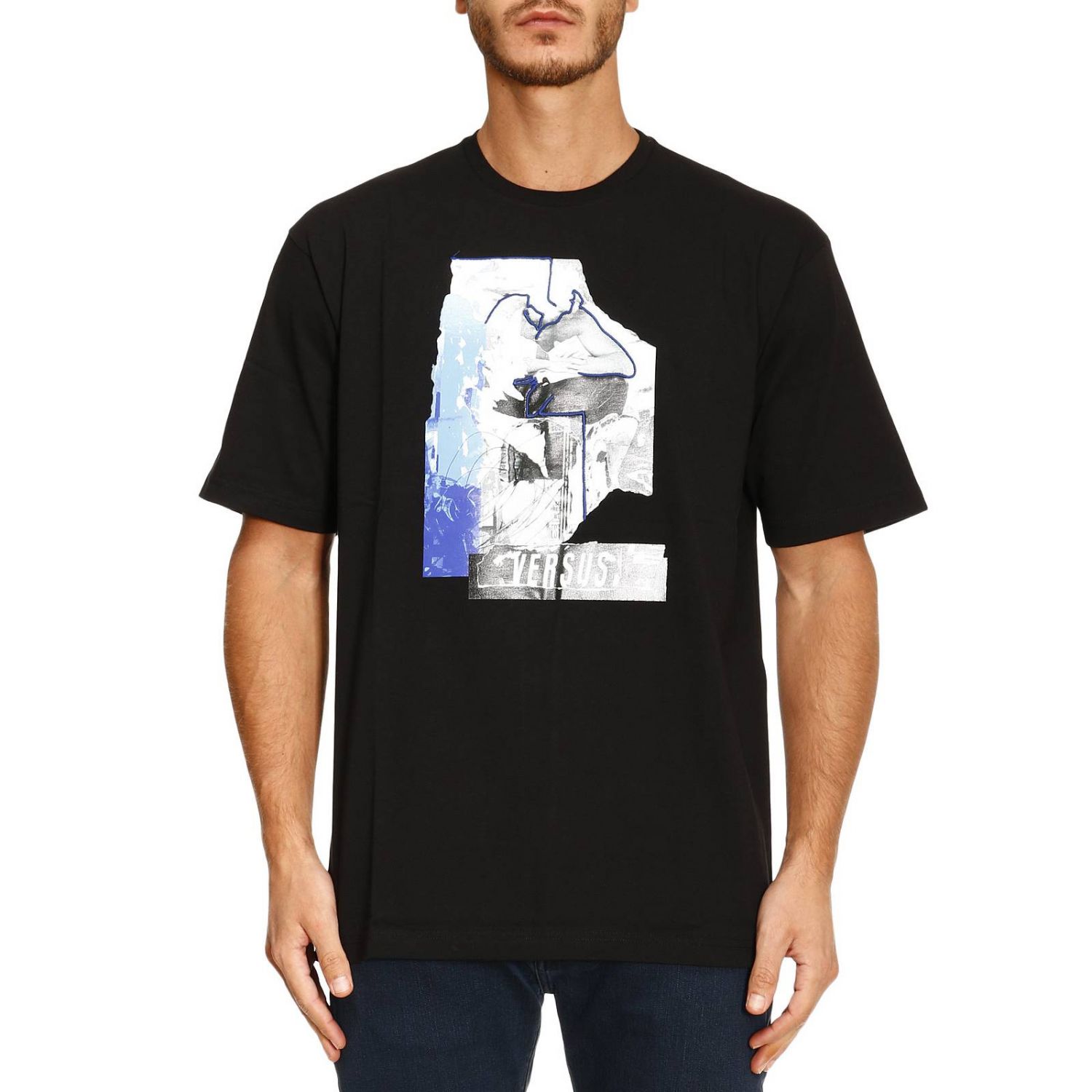 Versus Outlet: T-shirt men | T-Shirt Versus Men Black | T-Shirt Versus ...