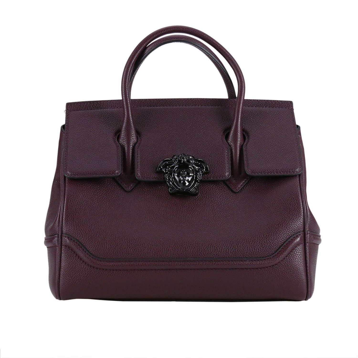 Versace Outlet: Borsa Palazzo Empire grande con maxi testa di Medusa e  doppia tracolla - Bordeaux | Borsa A Mano Versace DBFF453N DVTG4 GIGLIO.COM