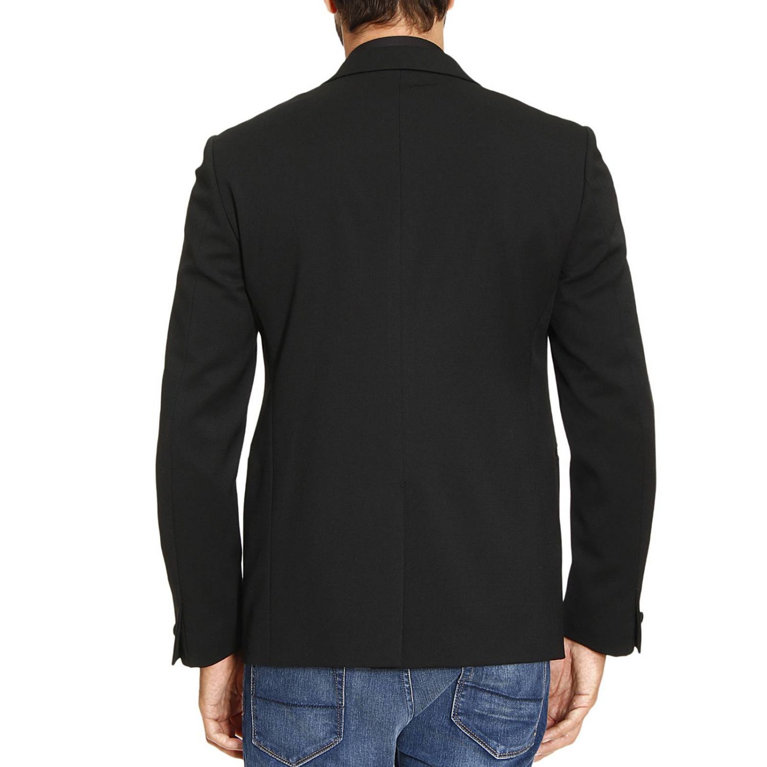 Versace Outlet: Blazer men | Blazer Versace Men Black | Blazer Versace ...