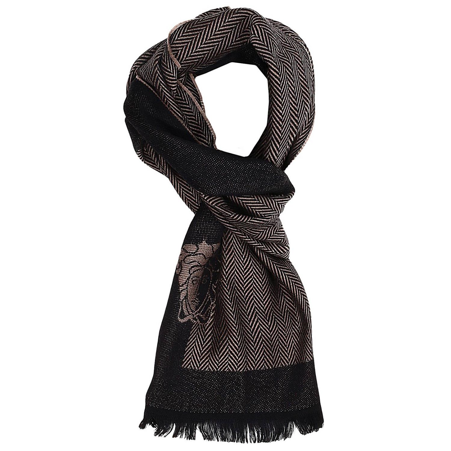 Versace Outlet Scarf men Scarf Versace Men Beige Scarf Versace