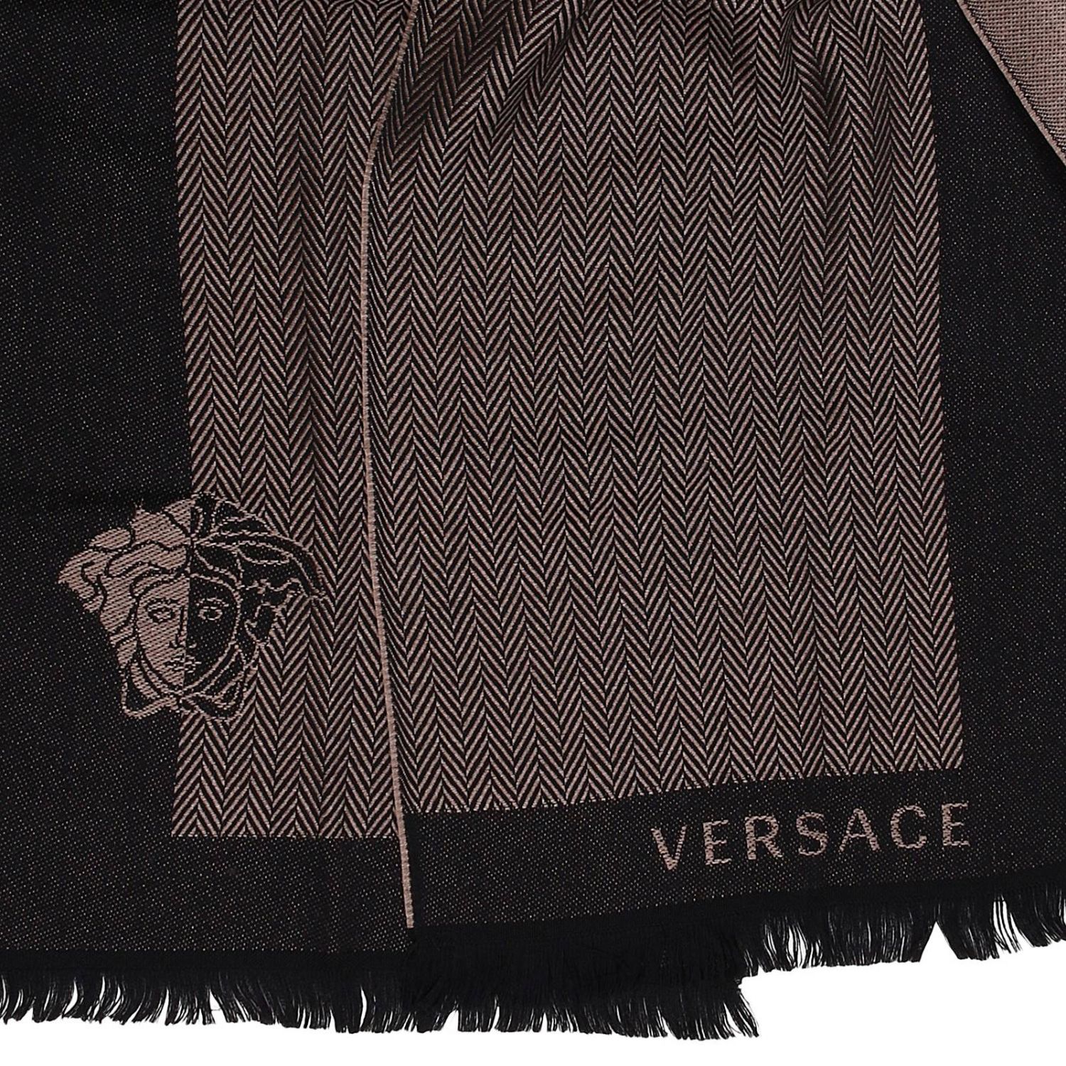 Versace Outlet: Scarf men | Scarf Versace Men Beige | Scarf Versace ...