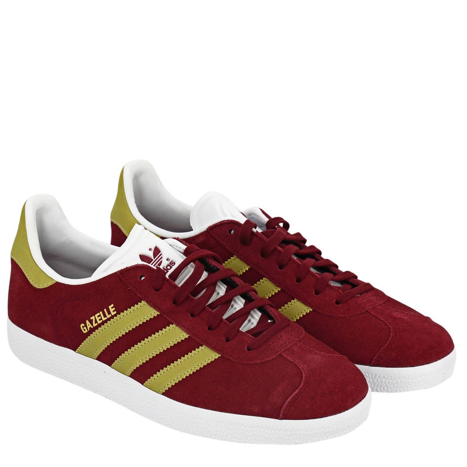 Adidas Originals Outlet: Sneaker Gazelle Originals in camoscio e pelle  liscia a contrasto | Sneakers Adidas Originals Uomo Bordeaux | Sneakers  Adidas Originals CP9706 GIGLIO.COM