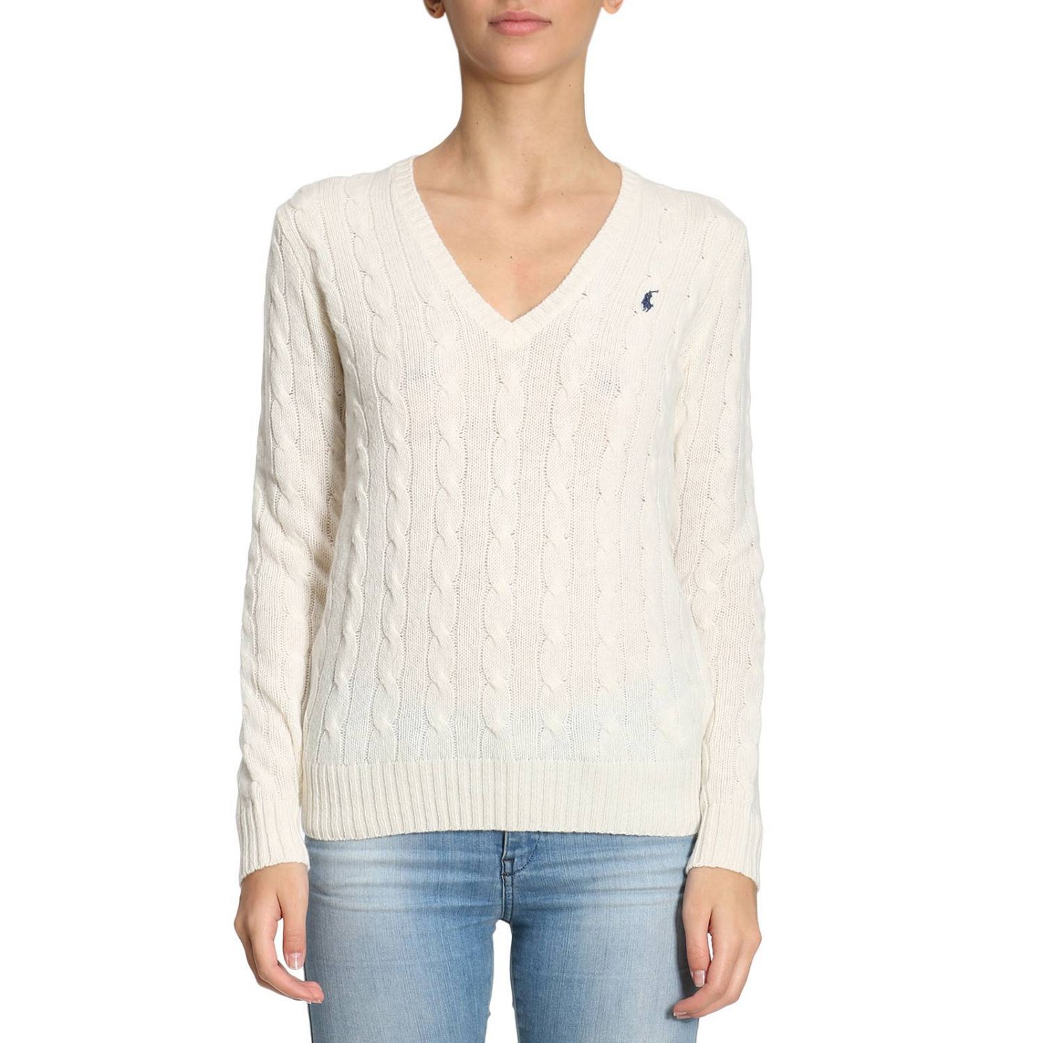 ralph lauren cream jumper womens