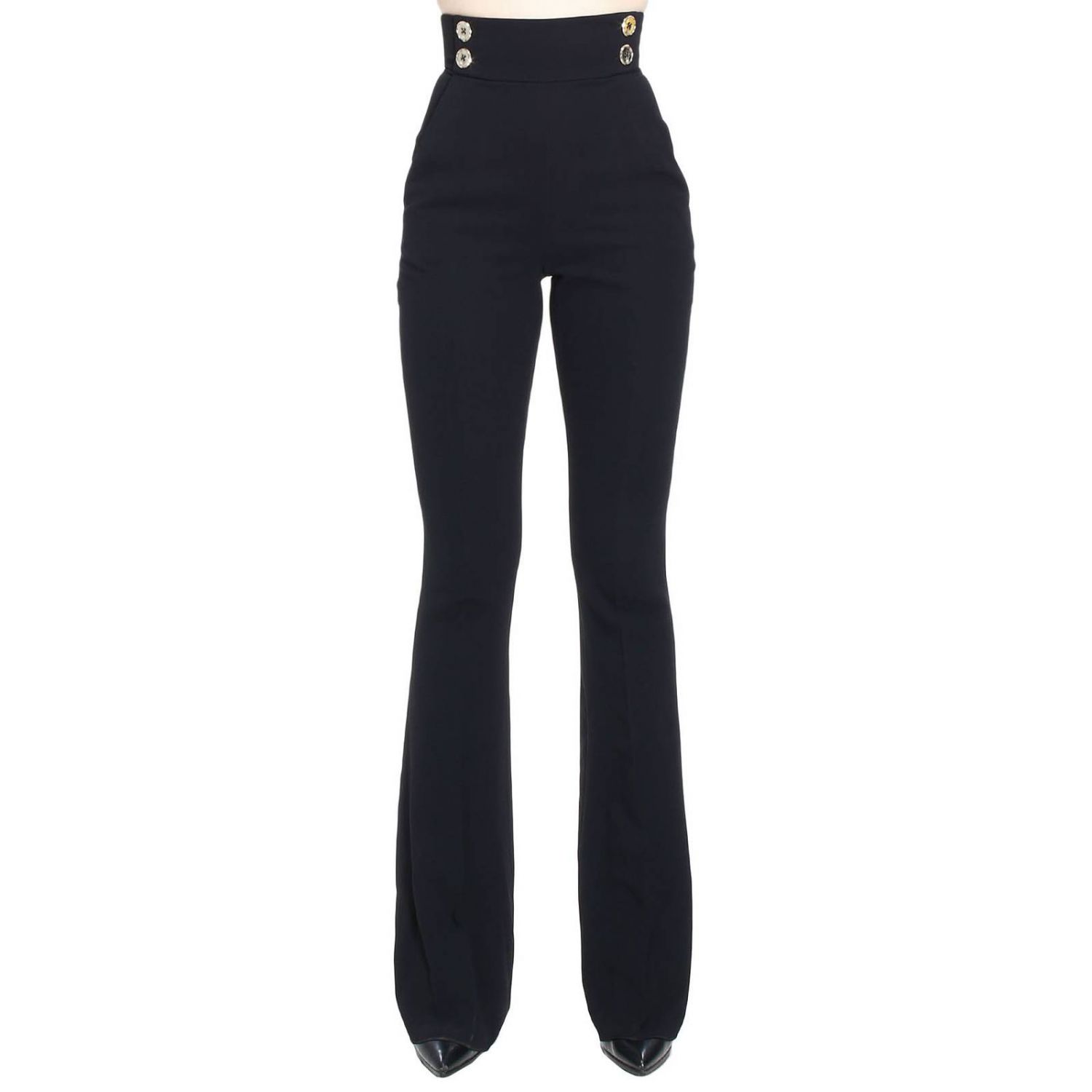 Elisabetta Franchi Outlet: Pants women | Pants Elisabetta Franchi Women  Black | Pants Elisabetta Franchi PA034 76E2 GIGLIO.COM