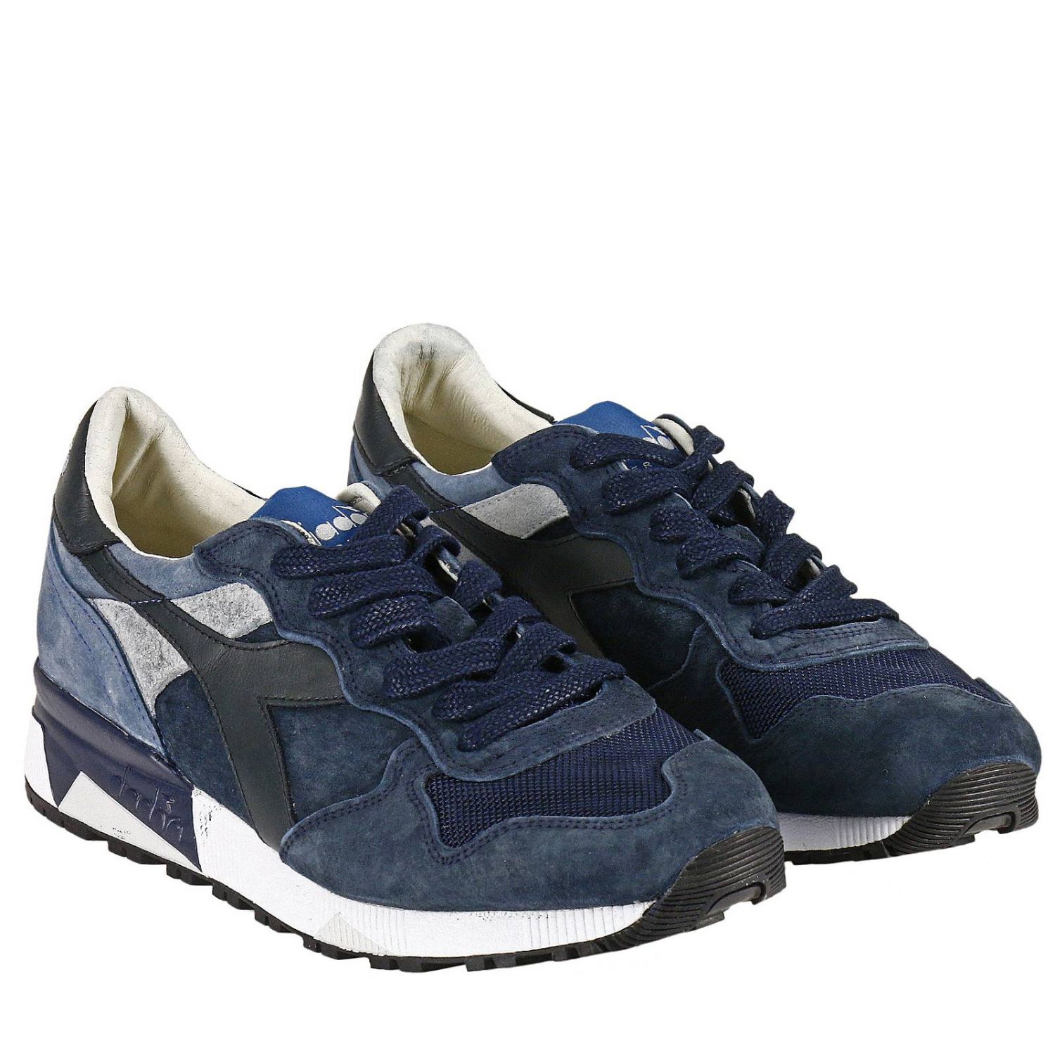Diadora Heritage Outlet: Sneaker Trident 90 S in camoscio con effetto stone  washed e suola rinforzata - Blue Navy | Sneakers Diadora Heritage 161885  GIGLIO.COM