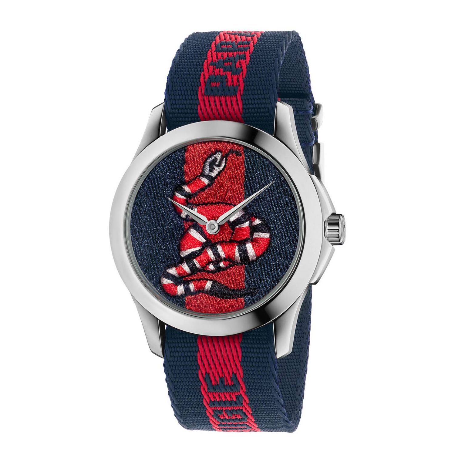 GUCCI: Le Marché des Merveilles watch case 38mm with Web Pattern | Watch Gucci Men Red | Gucci YA126493 GIGLIO.COM