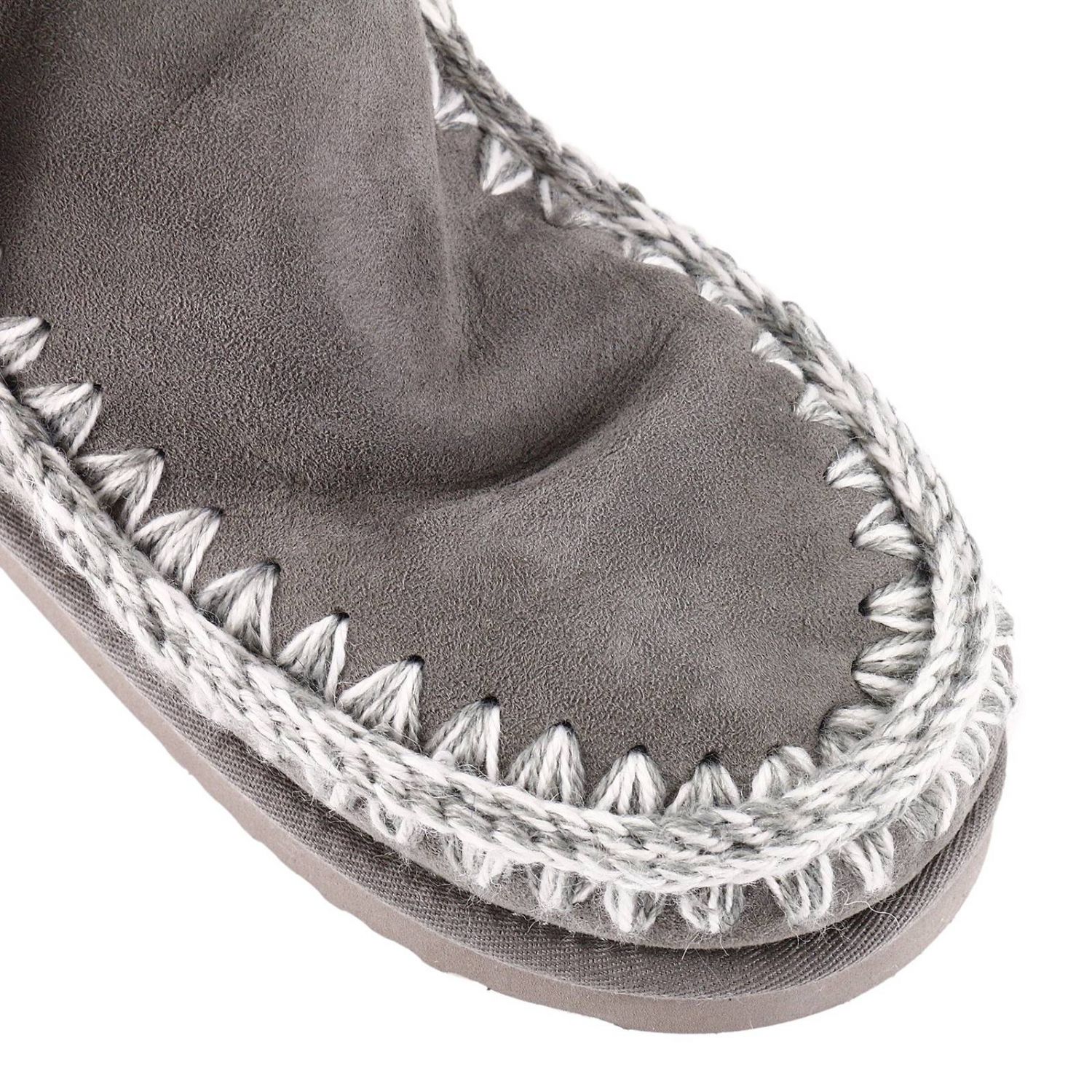 Mou Outlet: Stivaletto Eskimo 18 basso in pelle di pecora scamosciata e  lana con para alta - Grigio | Stivaletti Mou ESKIMO 18 GIGLIO.COM