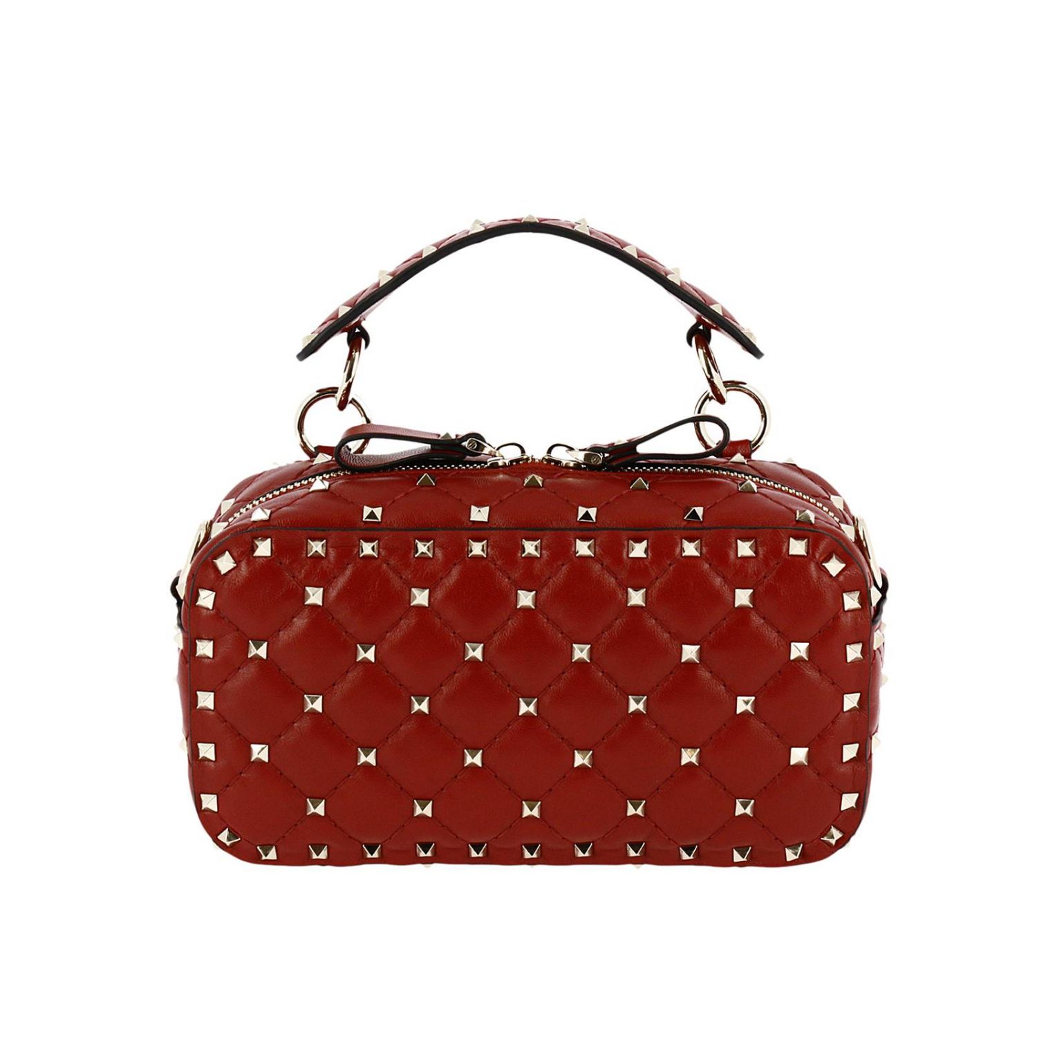 valentino rockstud camera bag red