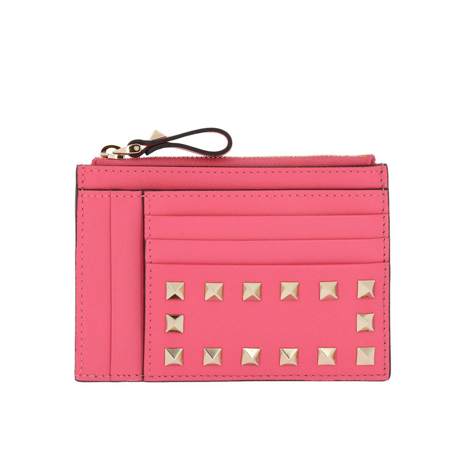 valentino pink card holder