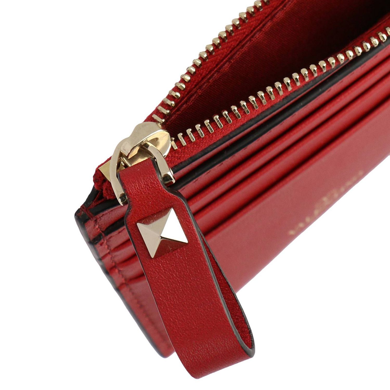 valentino card holder red