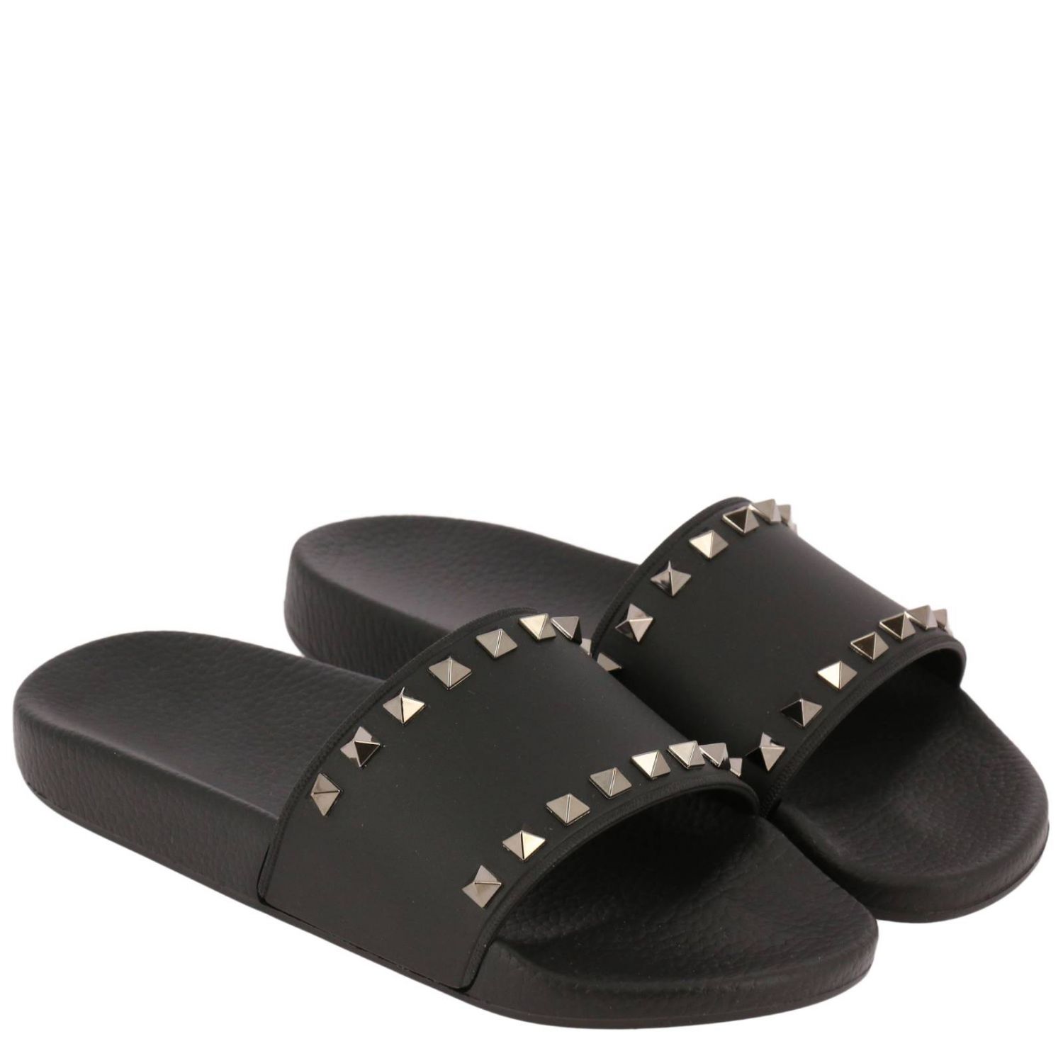 valentino slides with studs