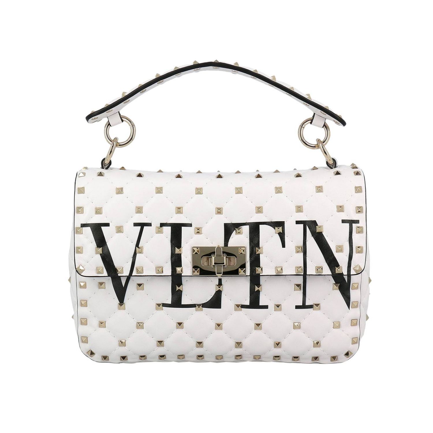 VALENTINO GARAVANI: Valentino Rockstud Spike bag in genuine leather ...