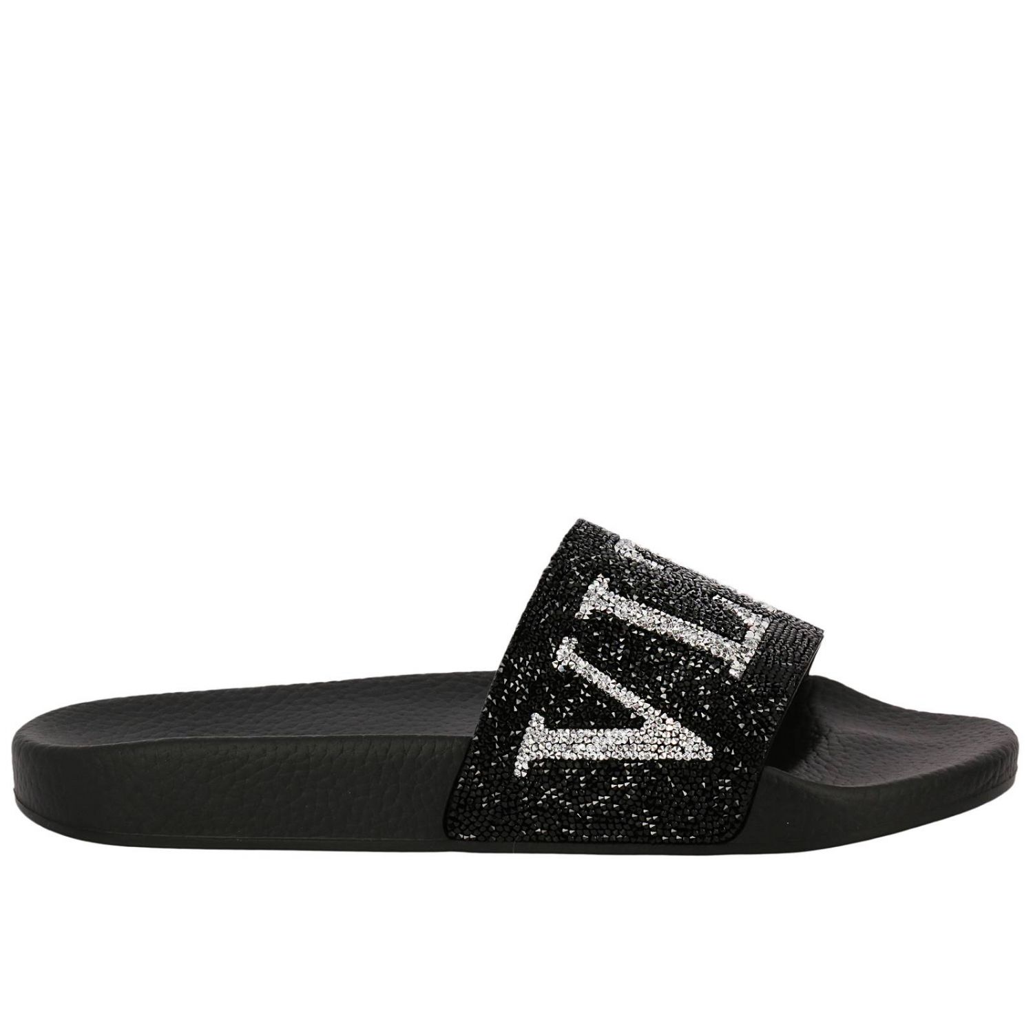 valentino crystal slides