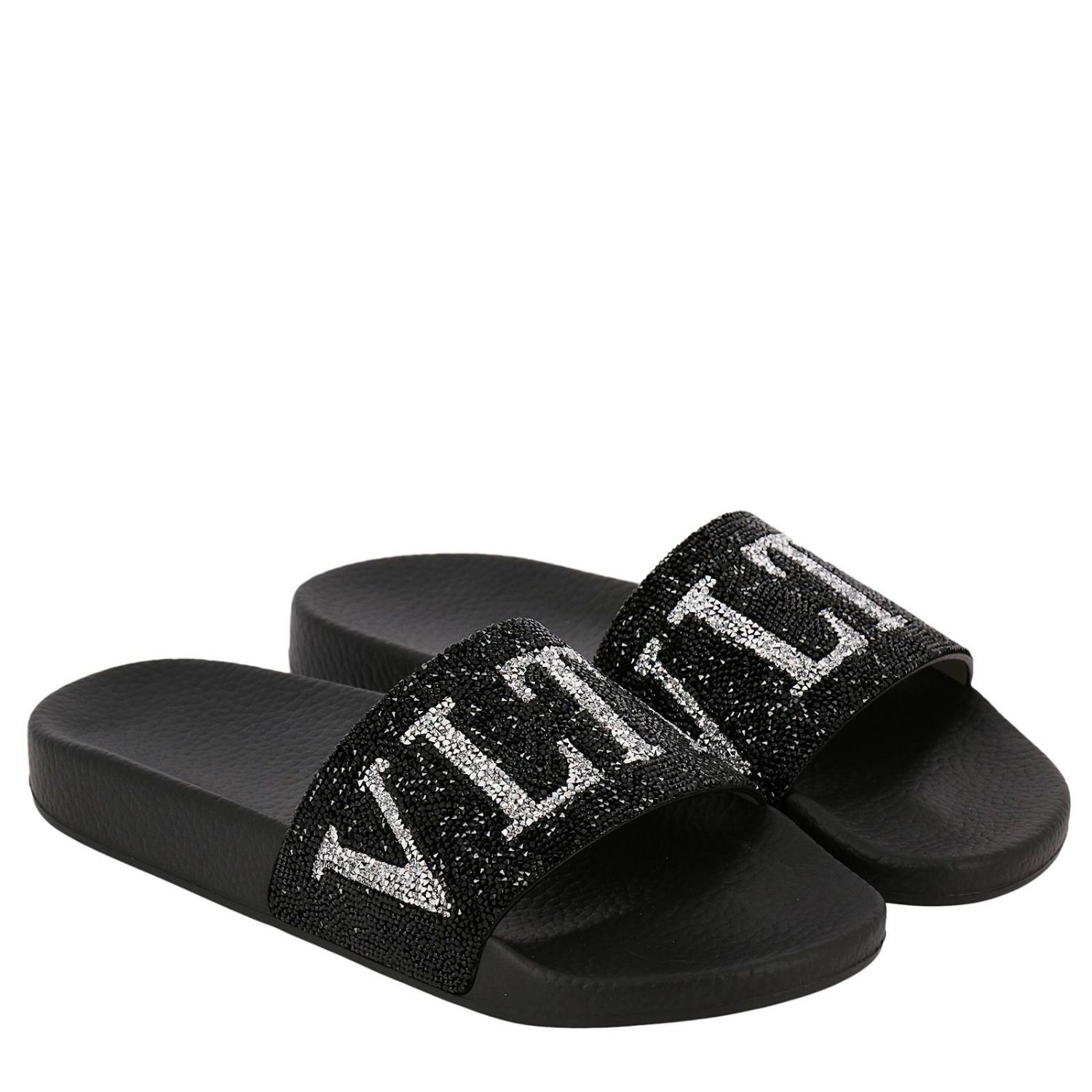 valentino crystal slides