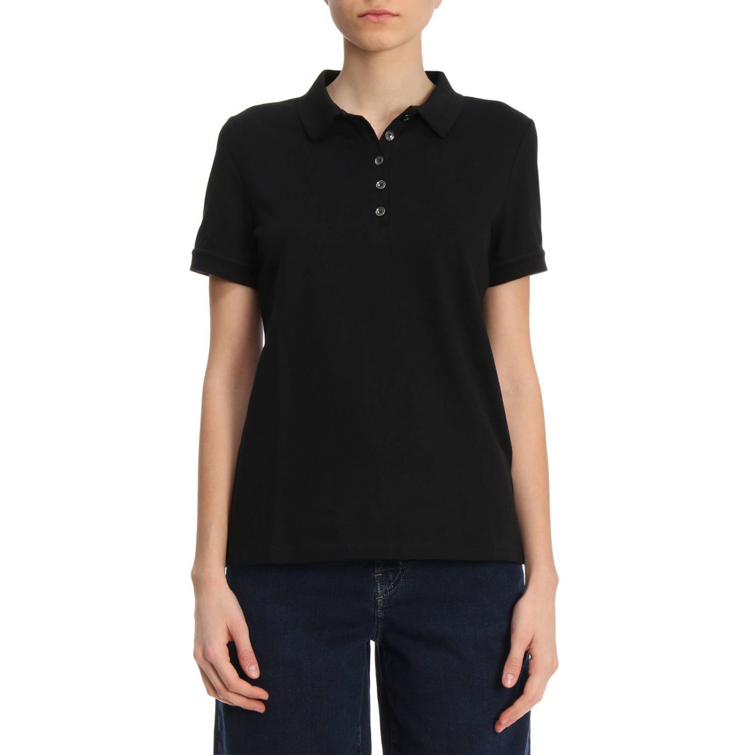 burberry polo shirt womens black