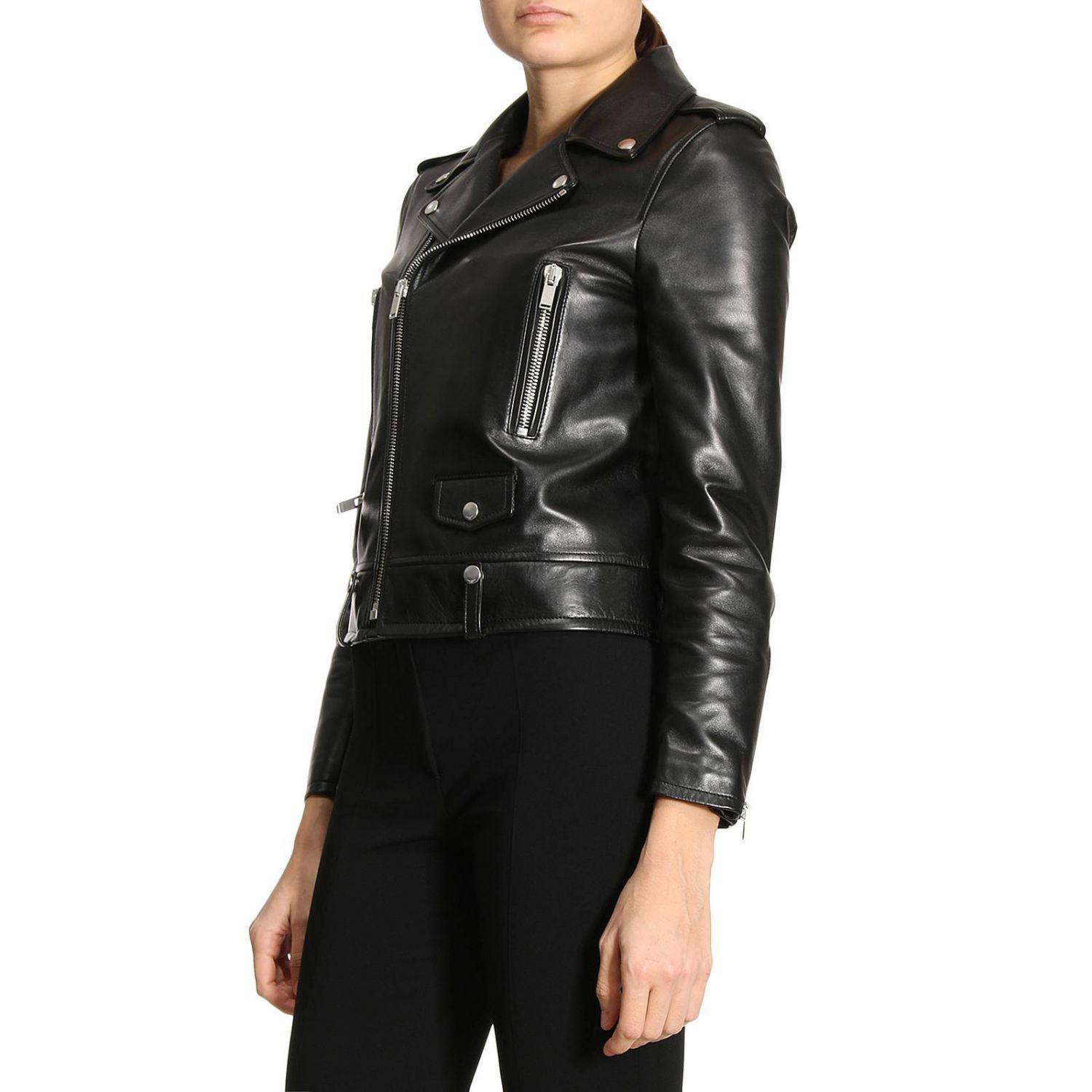 SAINT LAURENT: Jacket women - Black | Jacket Saint Laurent 481862 Y5YA2 ...